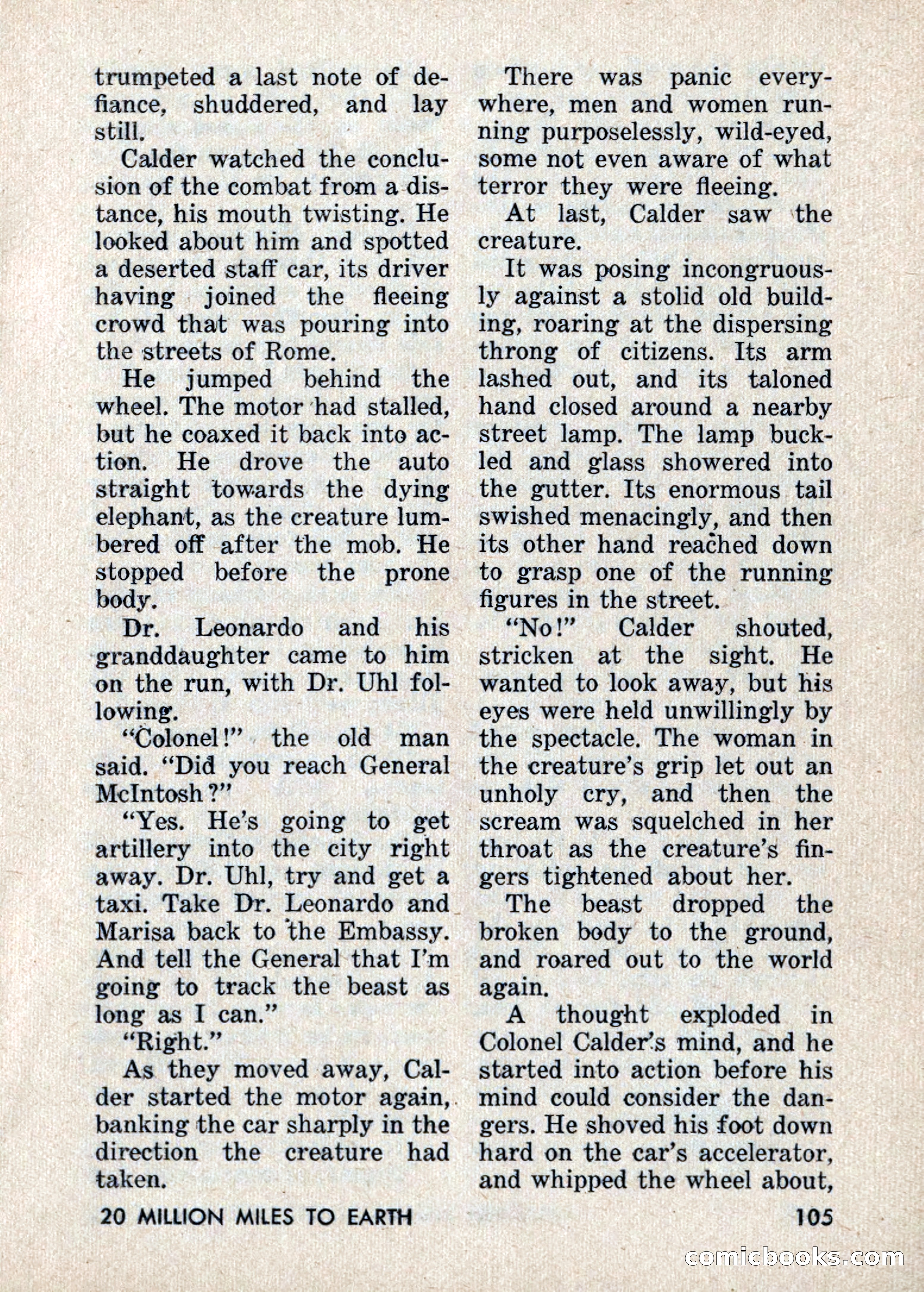 Amazing Stories: 20 Million Miles to Earth — page 105 of 132