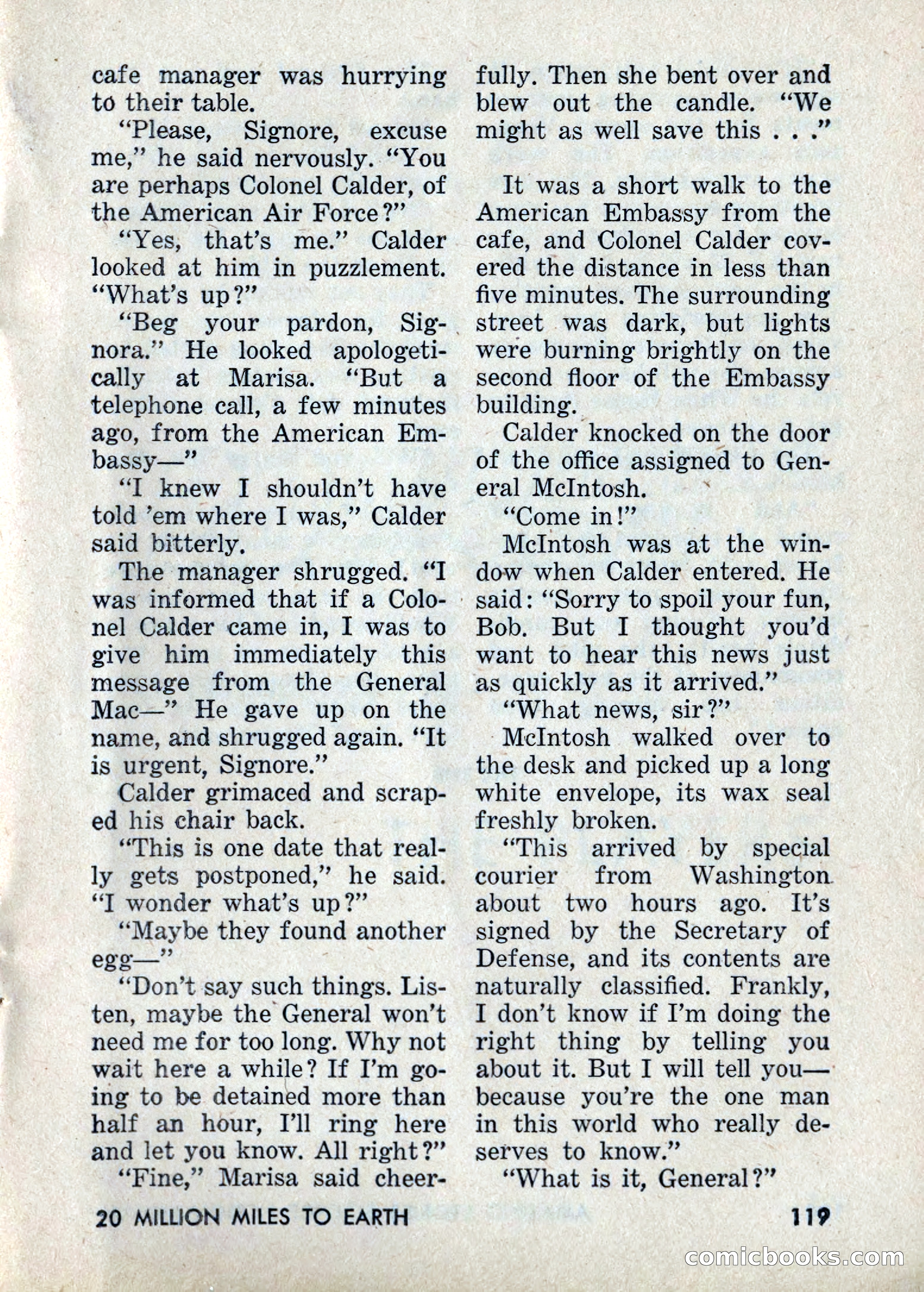Amazing Stories: 20 Million Miles to Earth — page 119 of 132