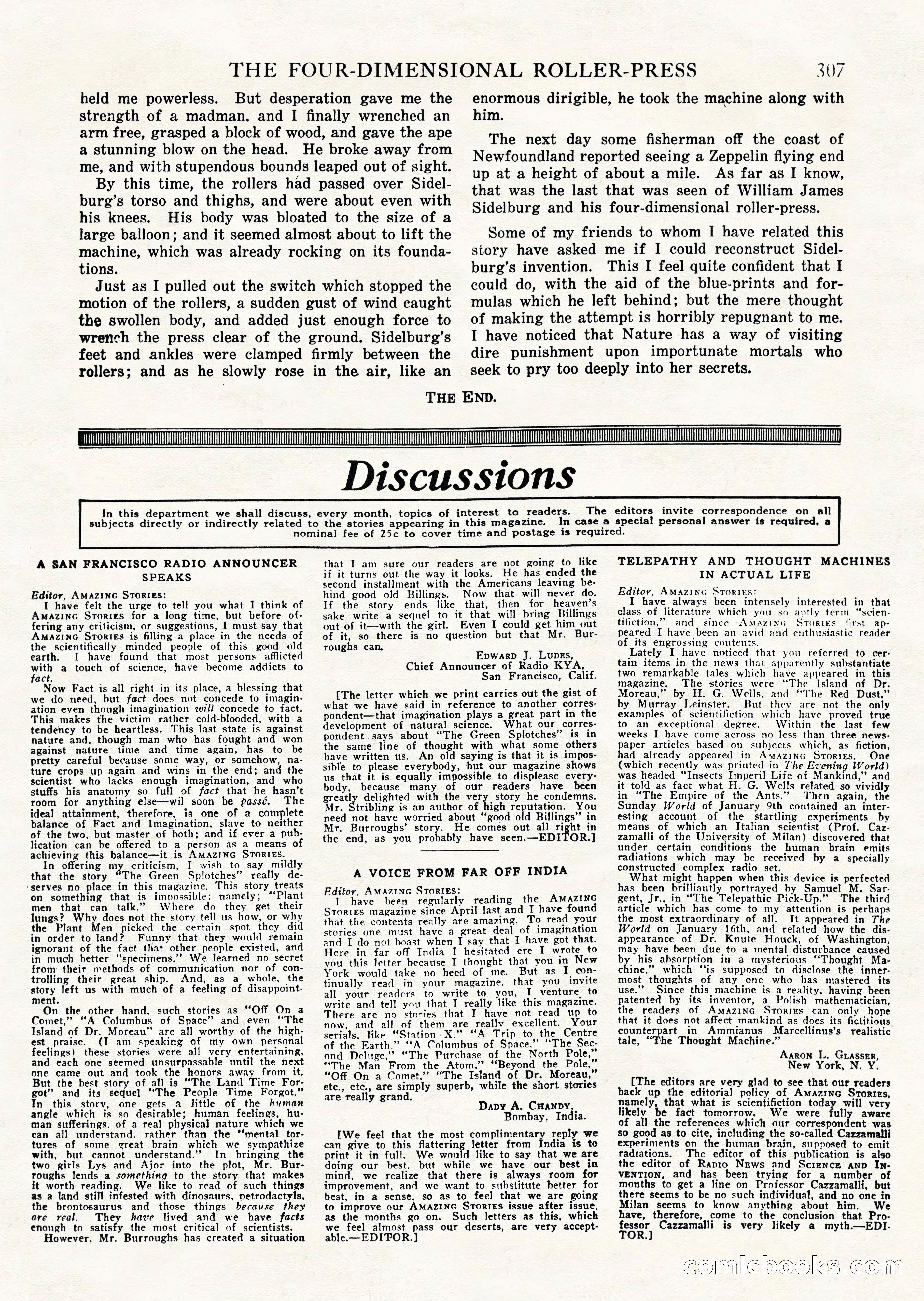 Amazing Stories, Vol. 2 No. 3 — page 101 of 108