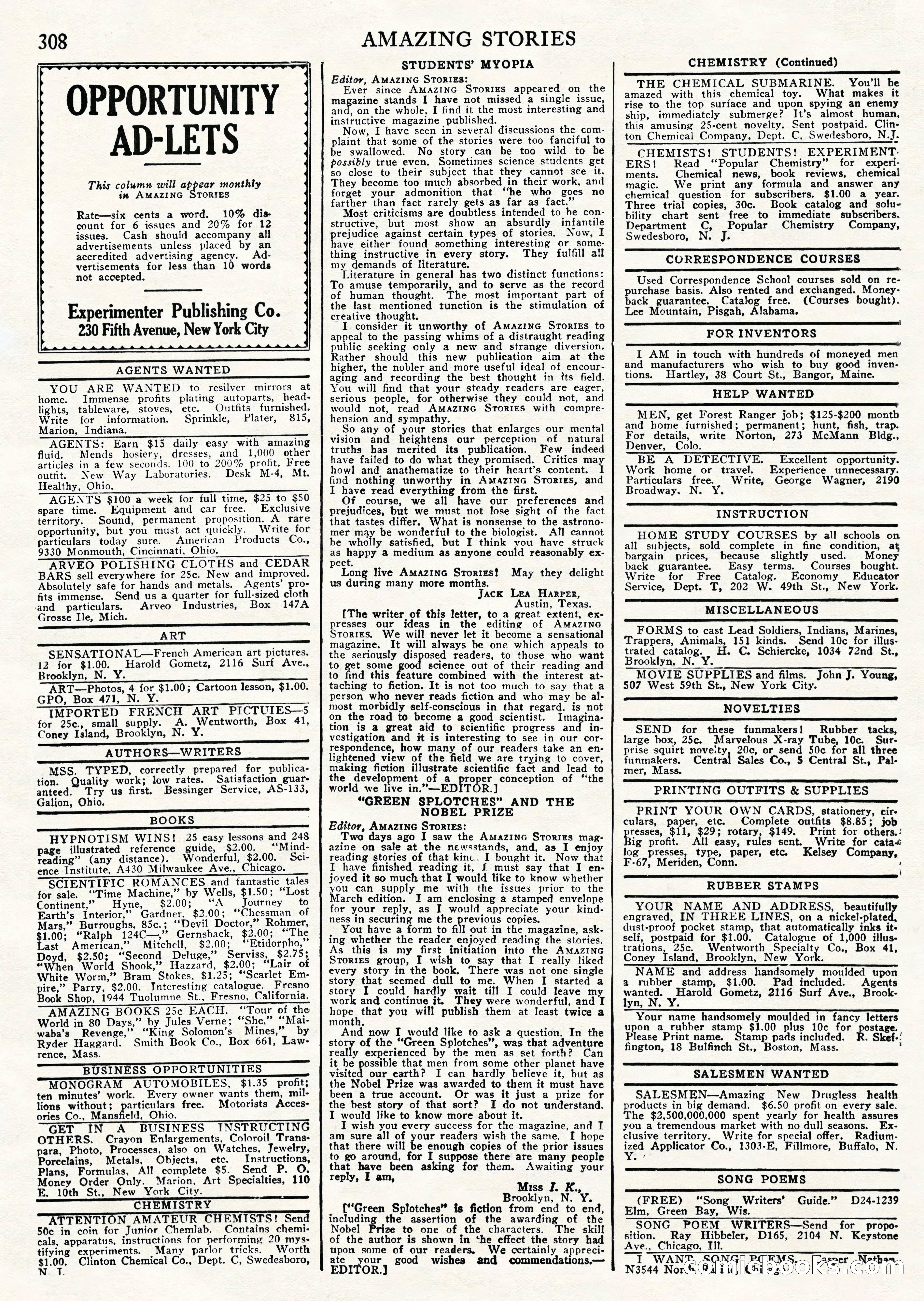 Amazing Stories, Vol. 2 No. 3 — page 102 of 108