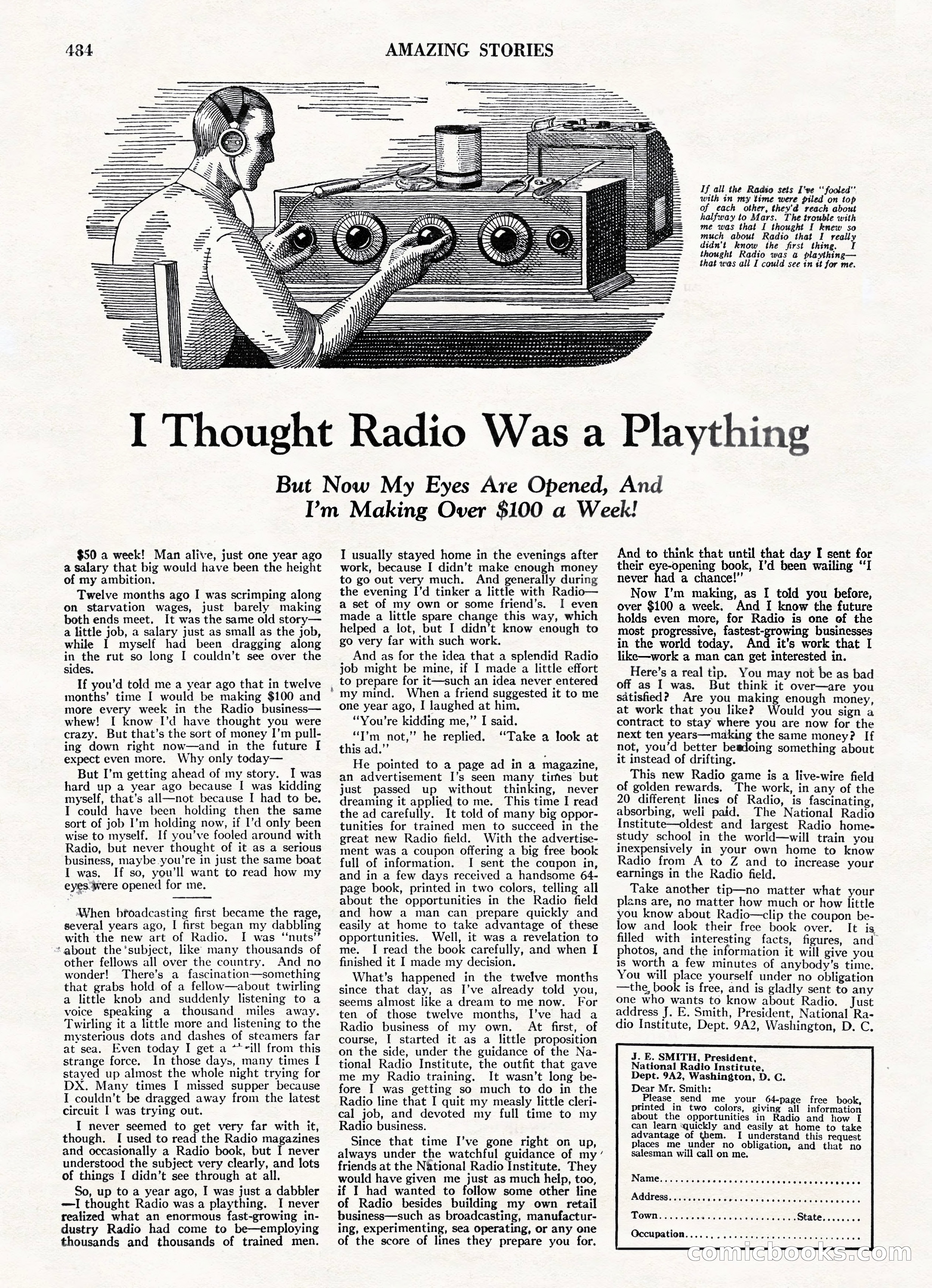 Amazing Stories, Vol. 3 No. 6 — page 6 of 100
