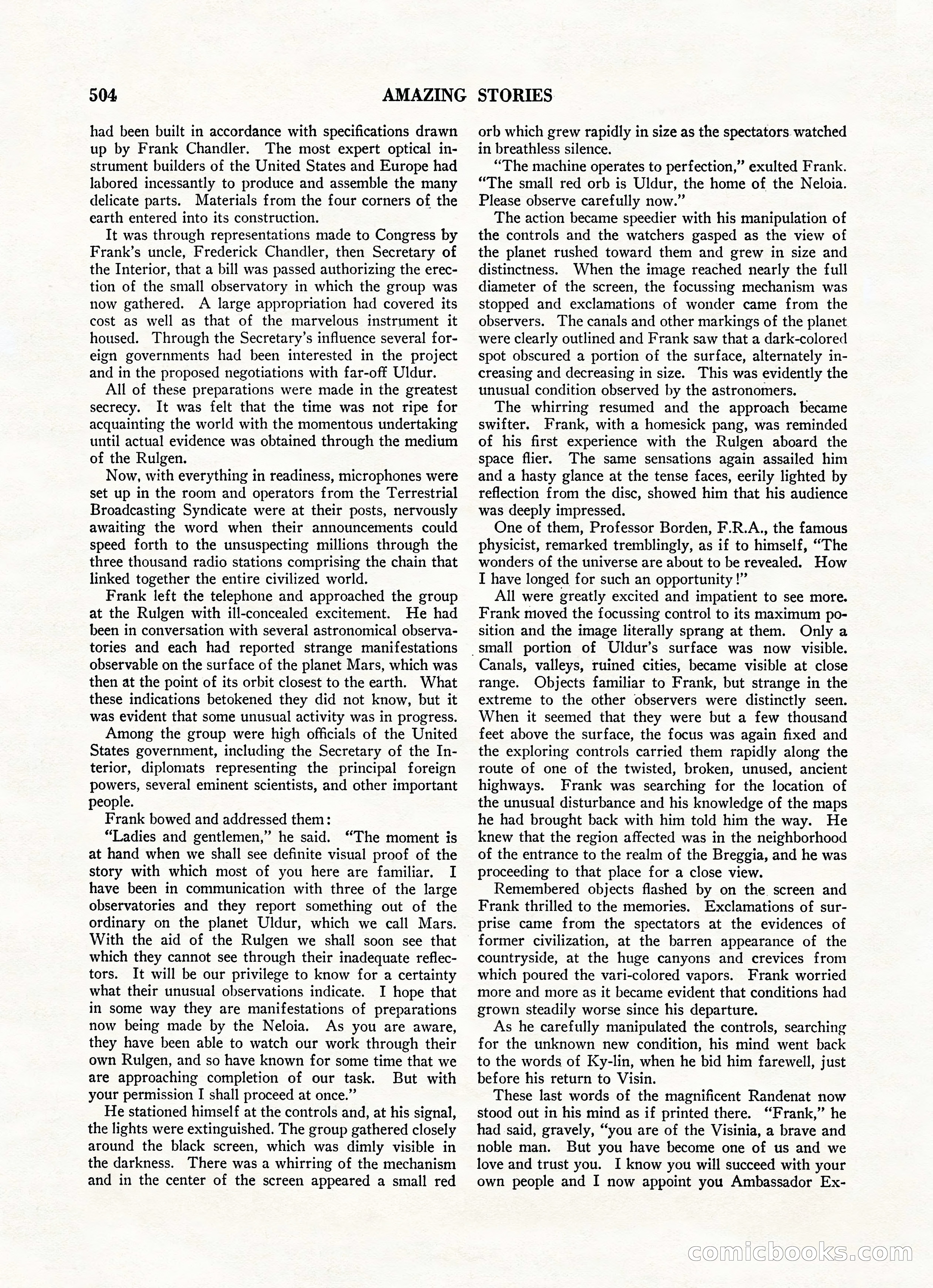 Amazing Stories, Vol. 3 No. 6 — page 26 of 100