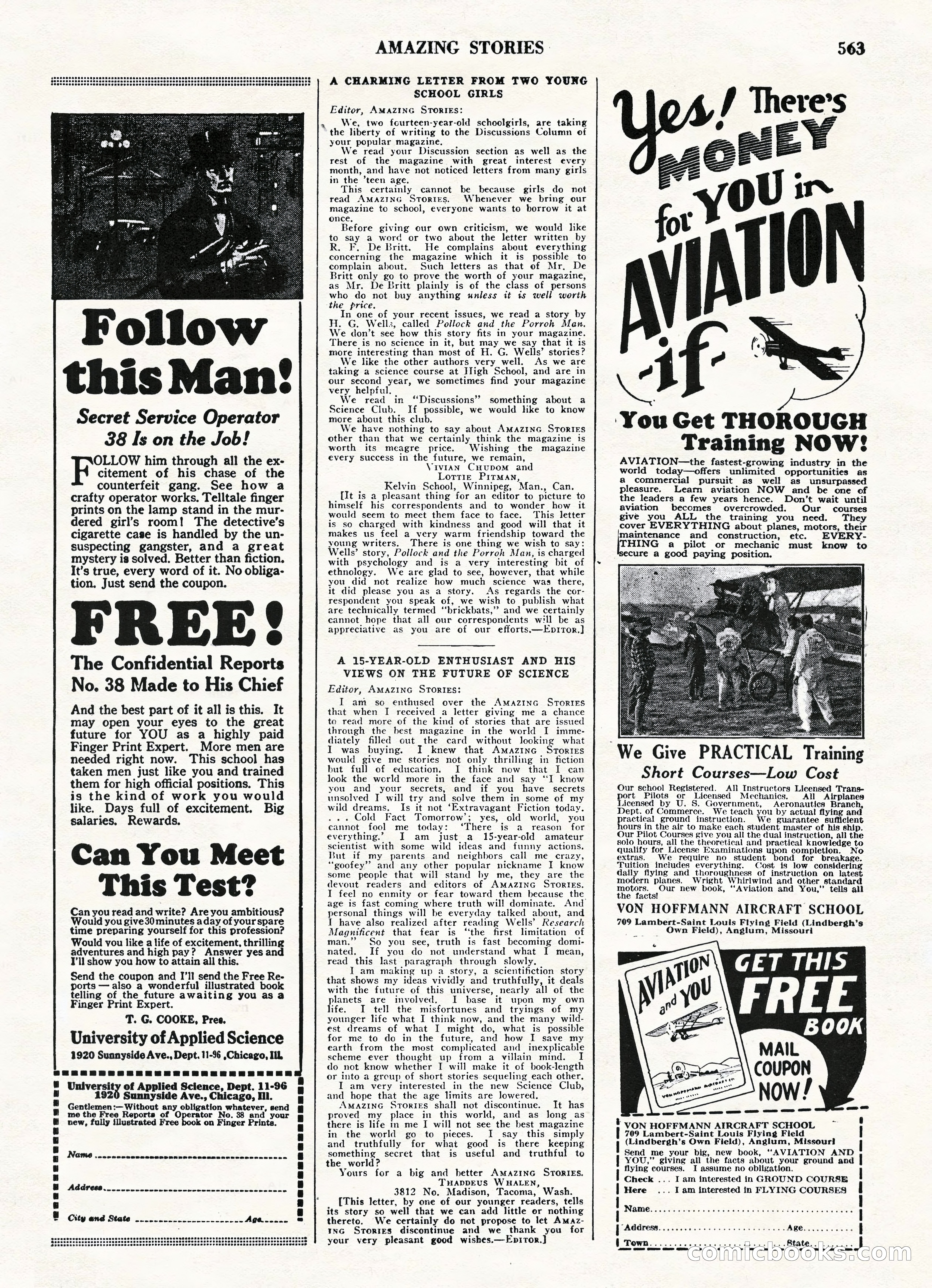 Amazing Stories, Vol. 3 No. 6 — page 85 of 100
