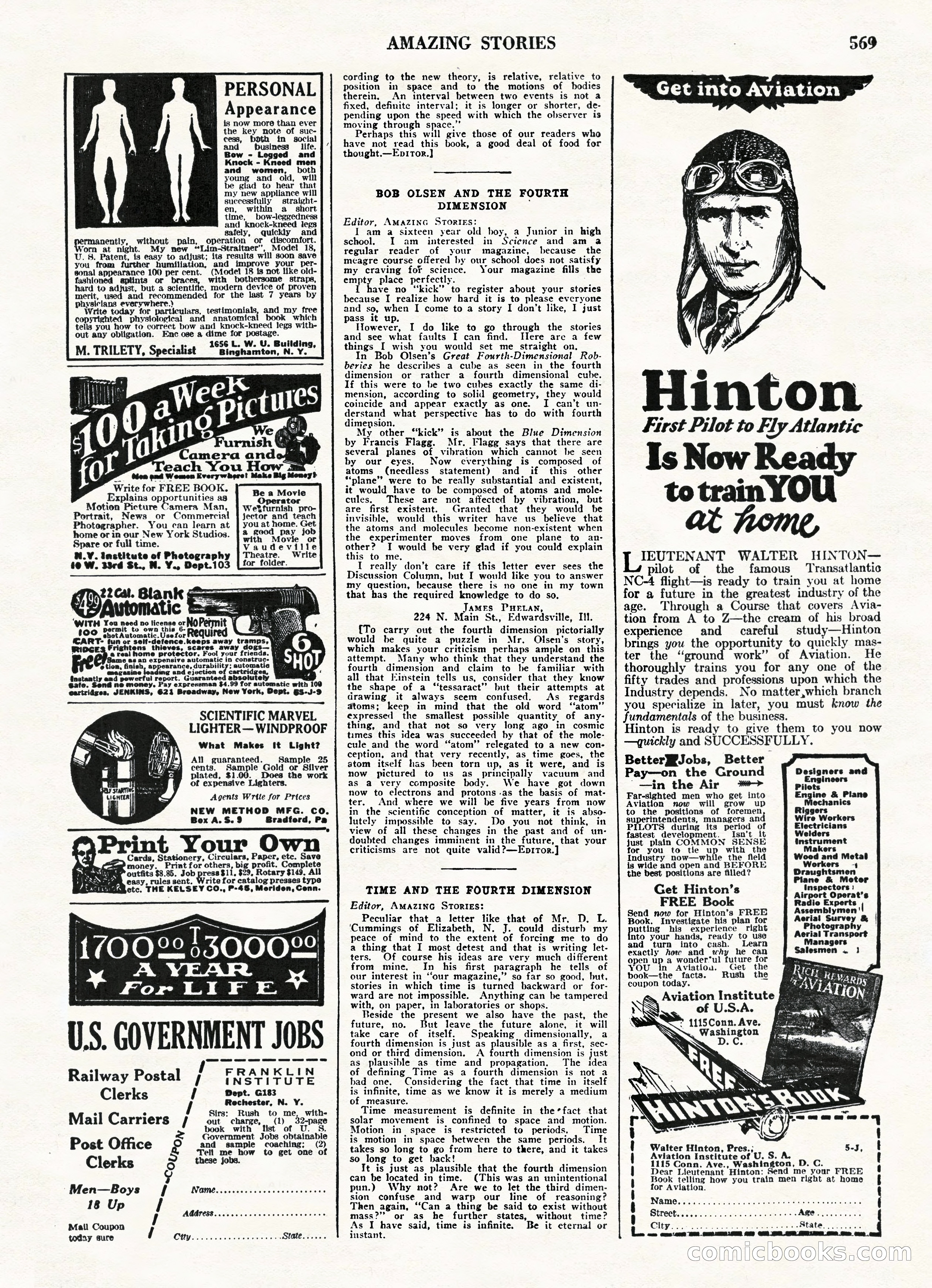 Amazing Stories, Vol. 3 No. 6 — page 91 of 100
