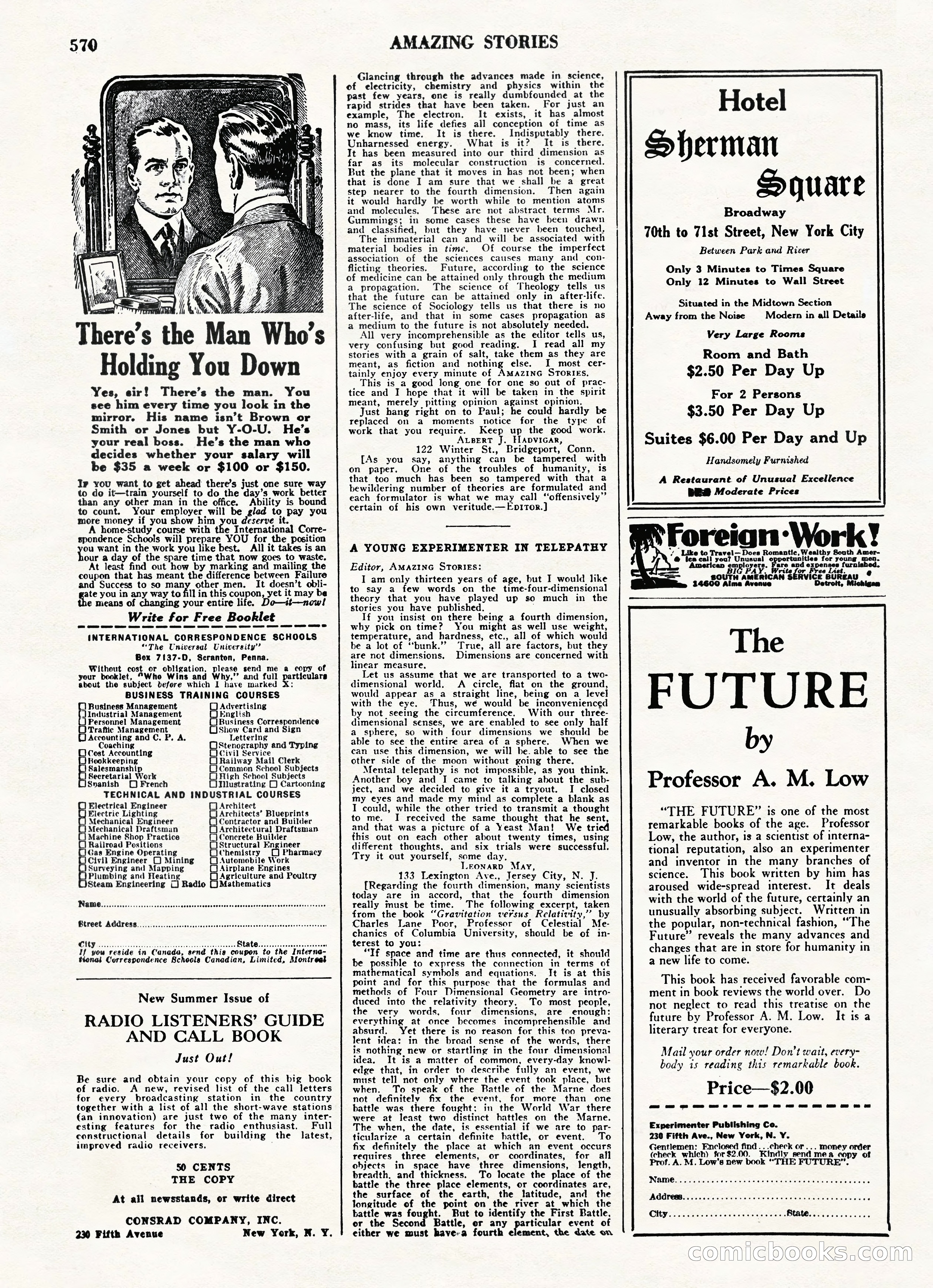 Amazing Stories, Vol. 3 No. 6 — page 92 of 100