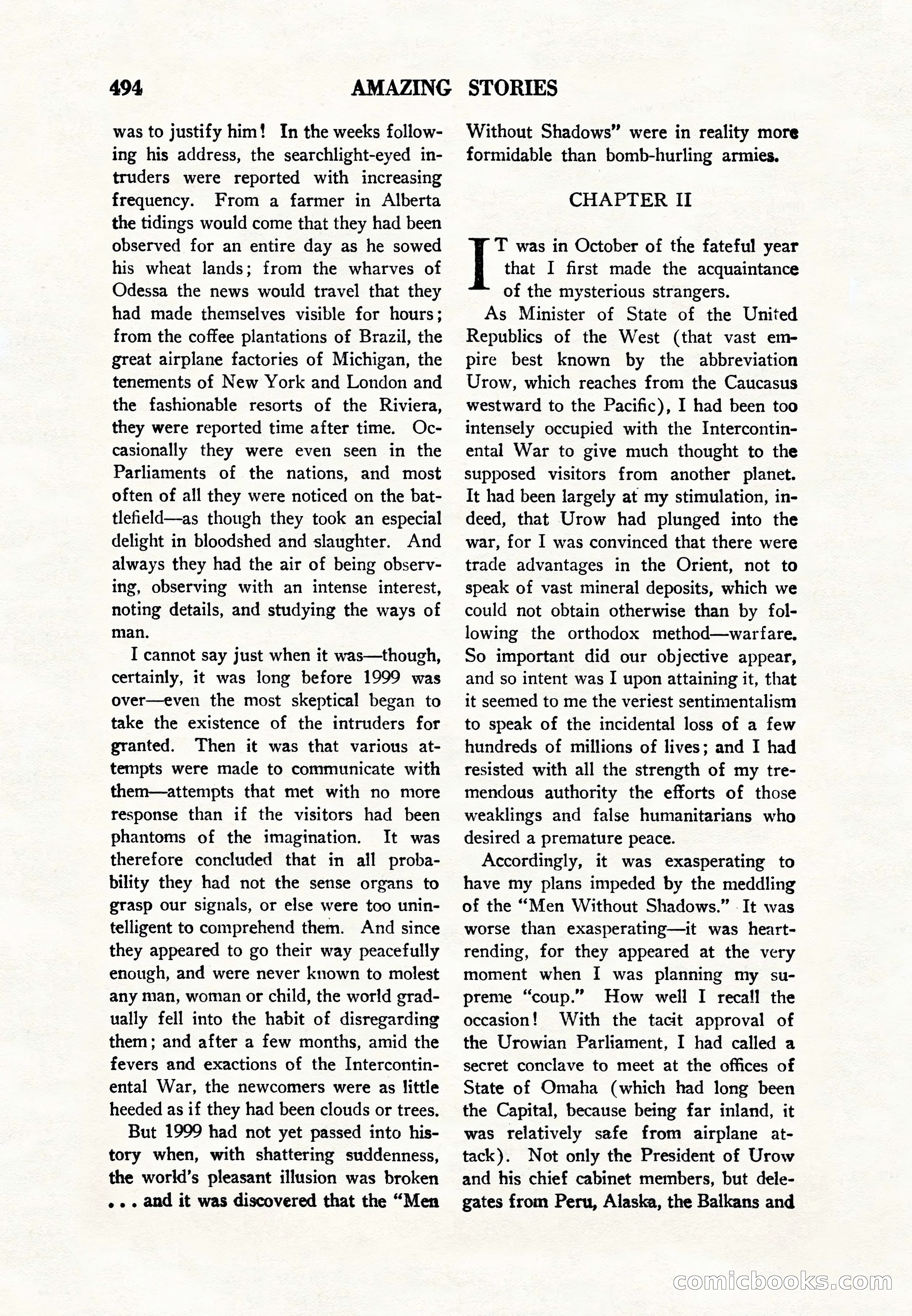 Amazing Stories, Vol. 8, No. 6 — page 16 of 148