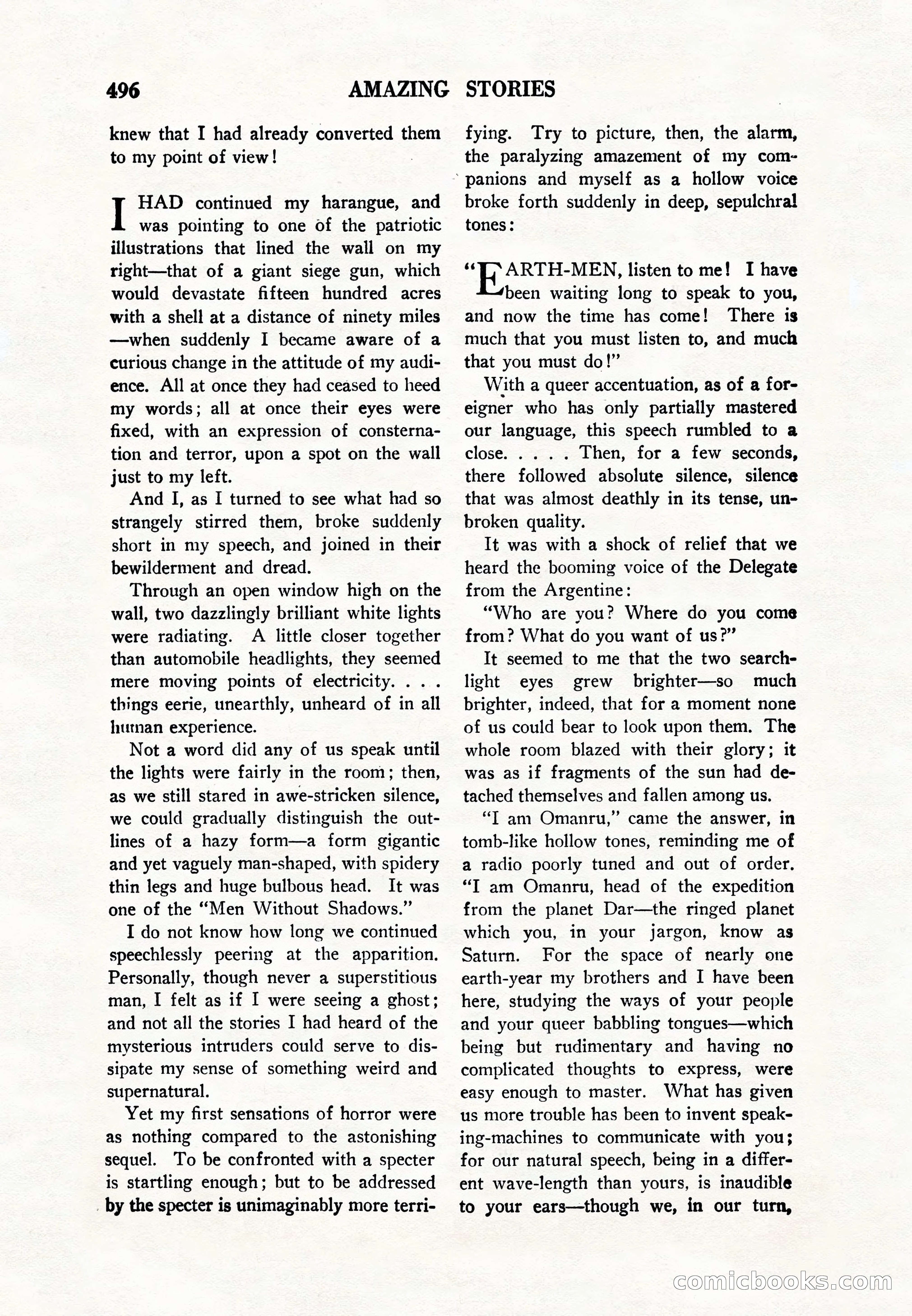 Amazing Stories, Vol. 8, No. 6 — page 18 of 148