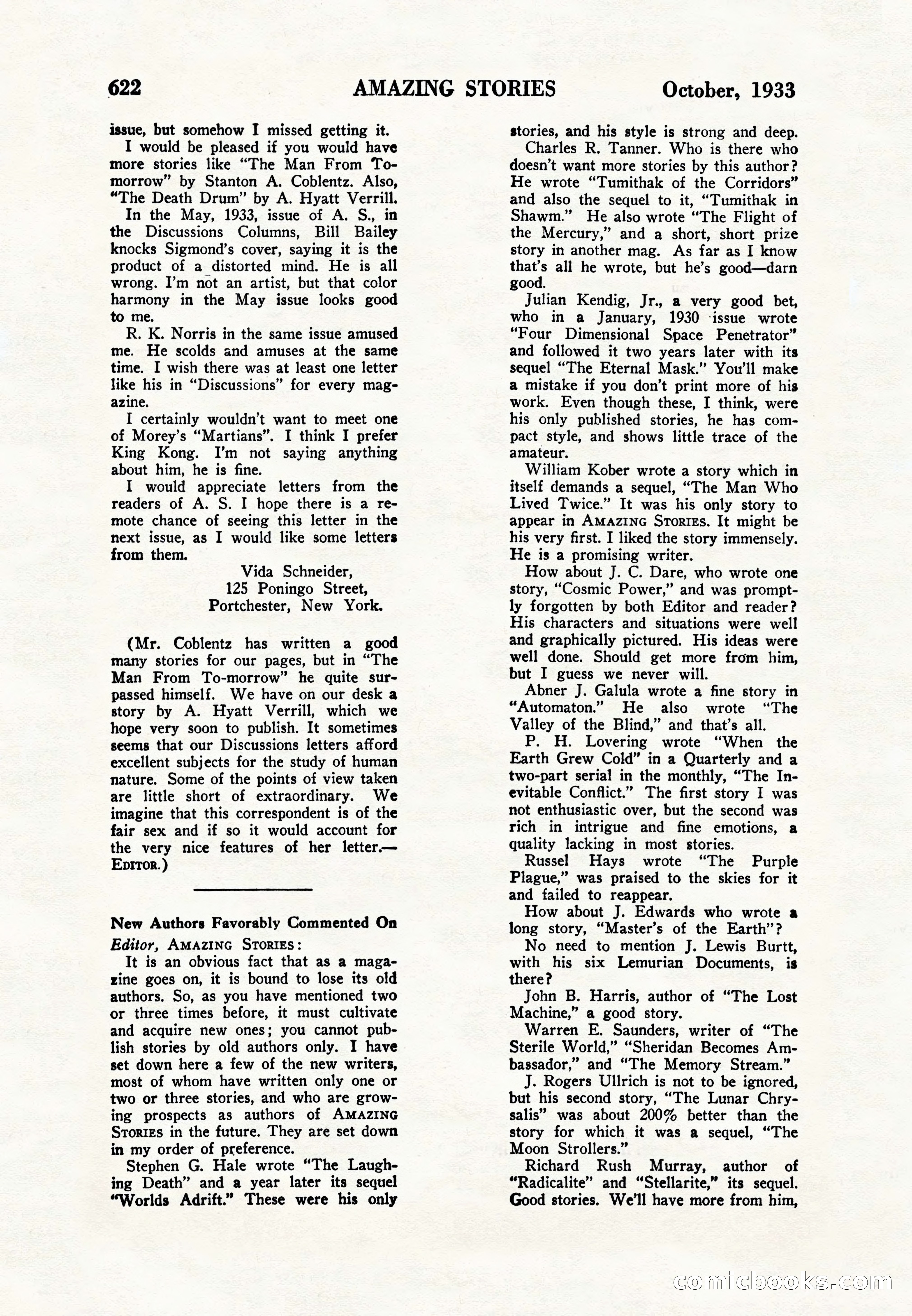 Amazing Stories, Vol. 8, No. 6 — page 144 of 148
