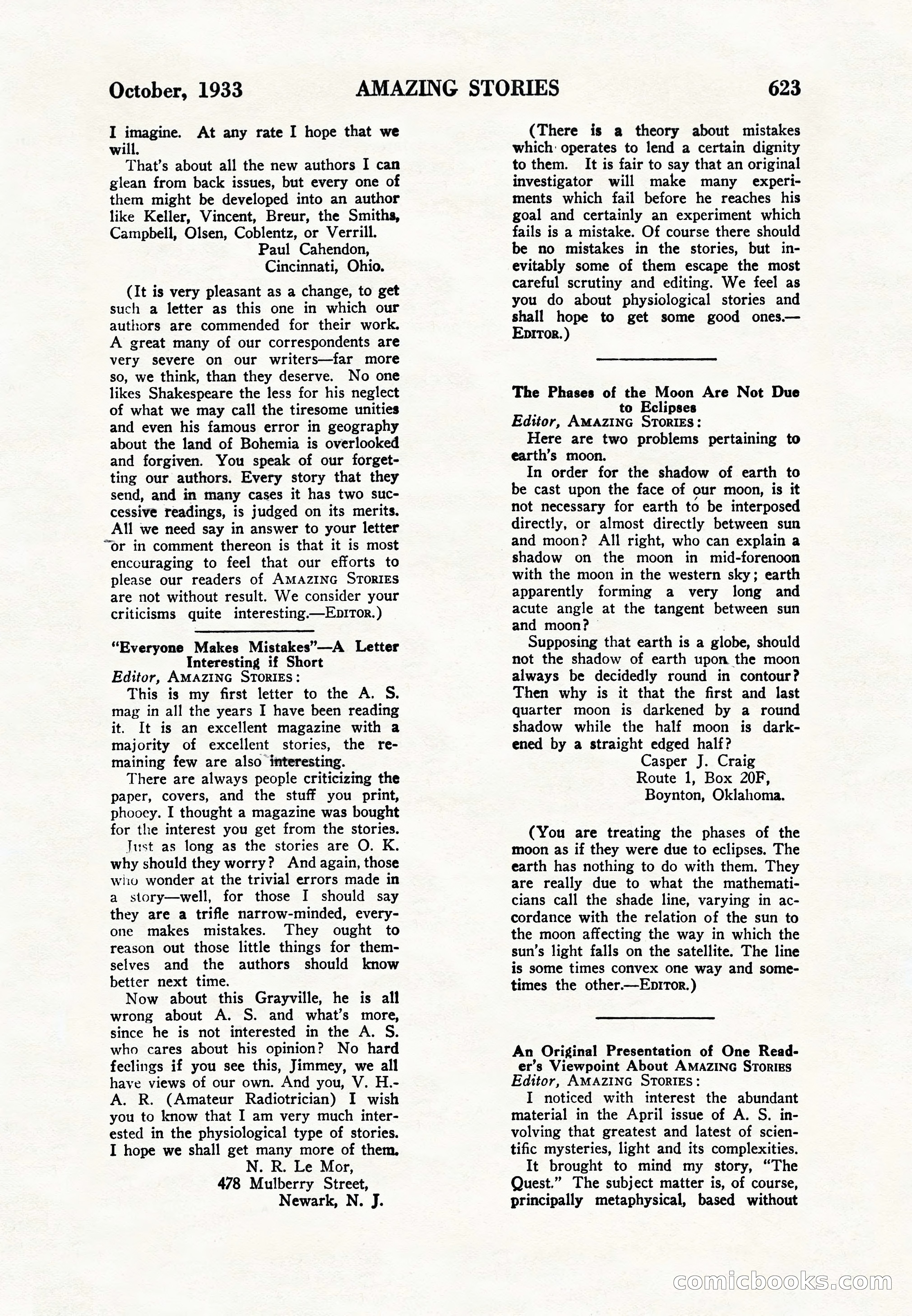 Amazing Stories, Vol. 8, No. 6 — page 145 of 148