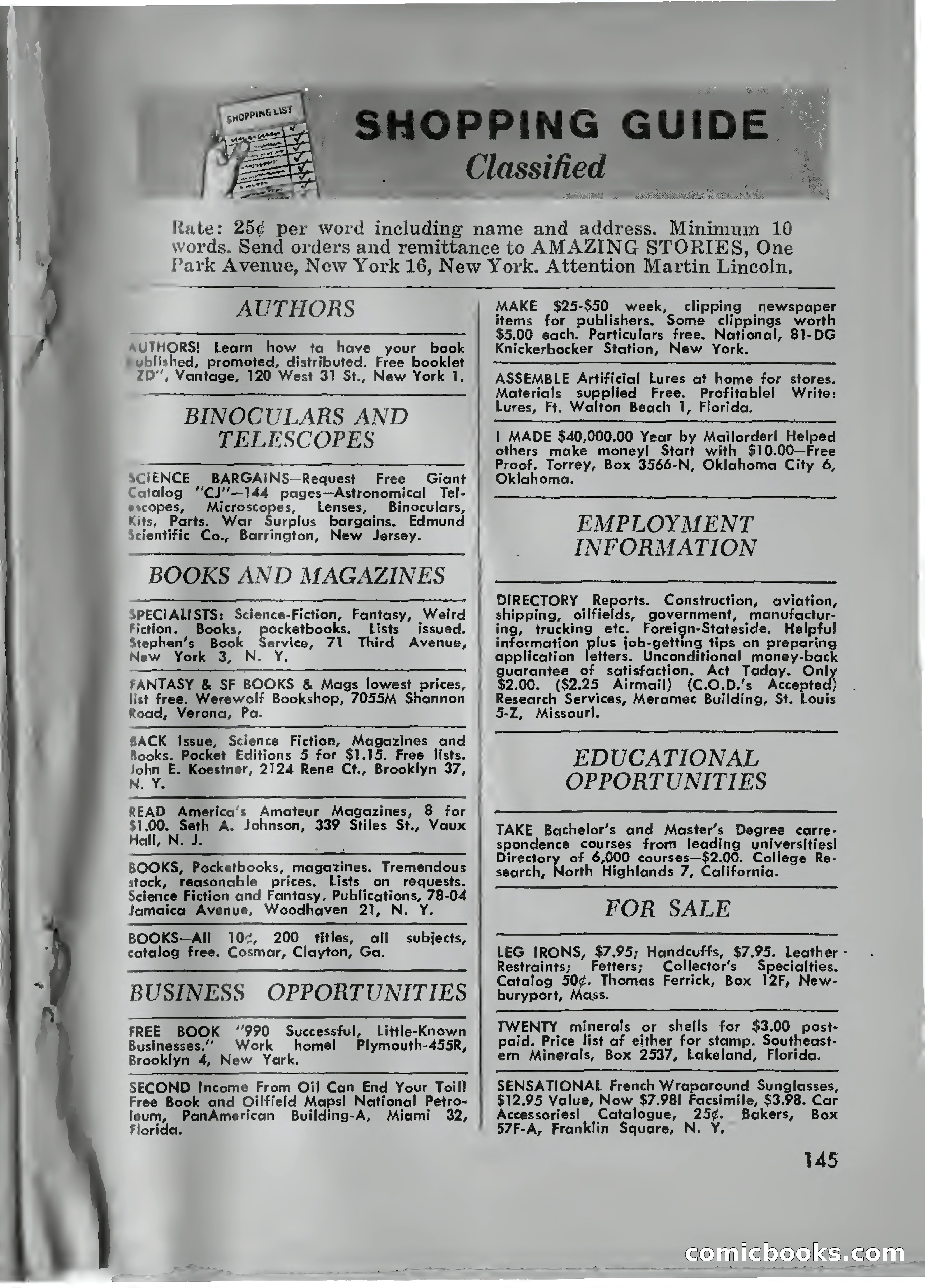 Amazing Stories, July 1962 — page 144 of 148