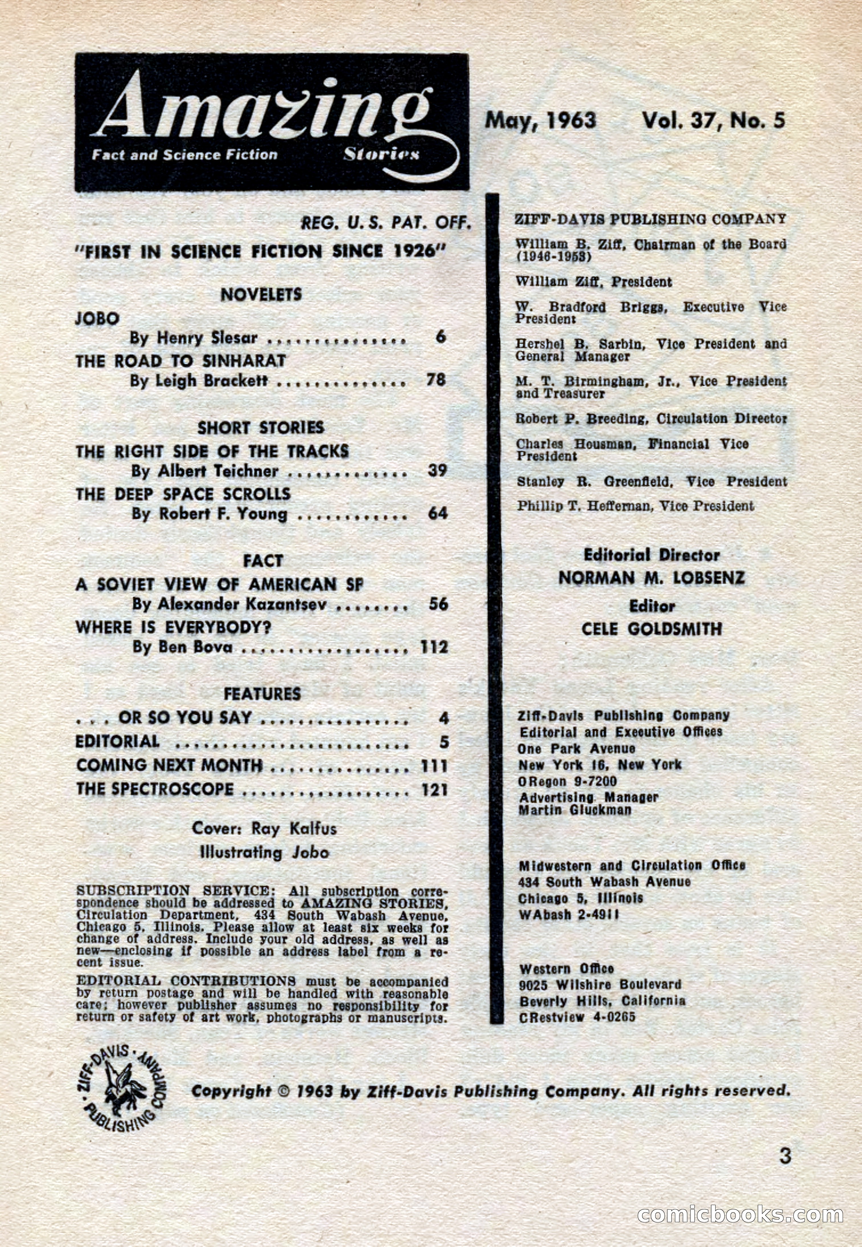 Amazing Stories, May 1963 — page 3 of 132