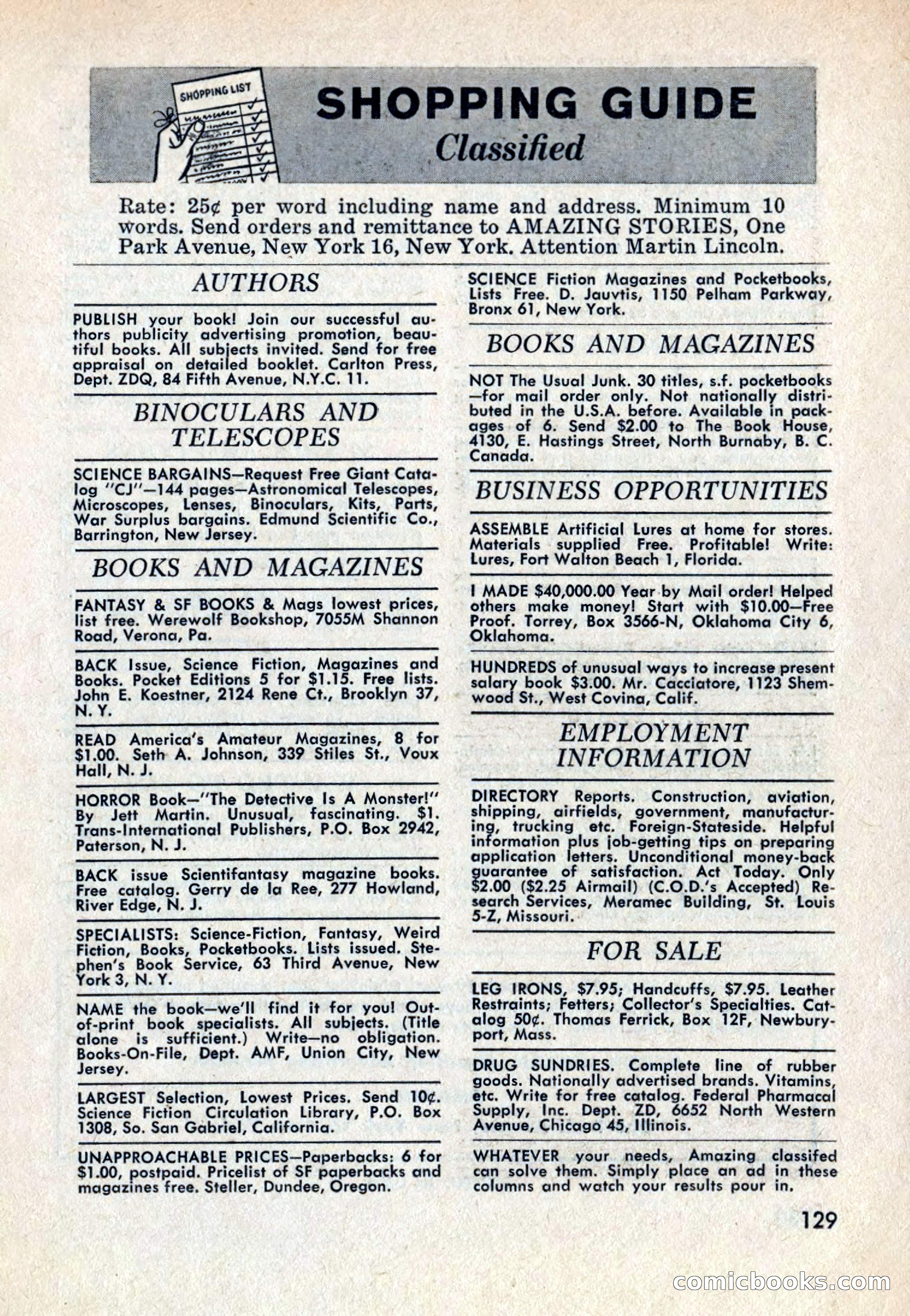 Amazing Stories, May 1963 — page 129 of 132
