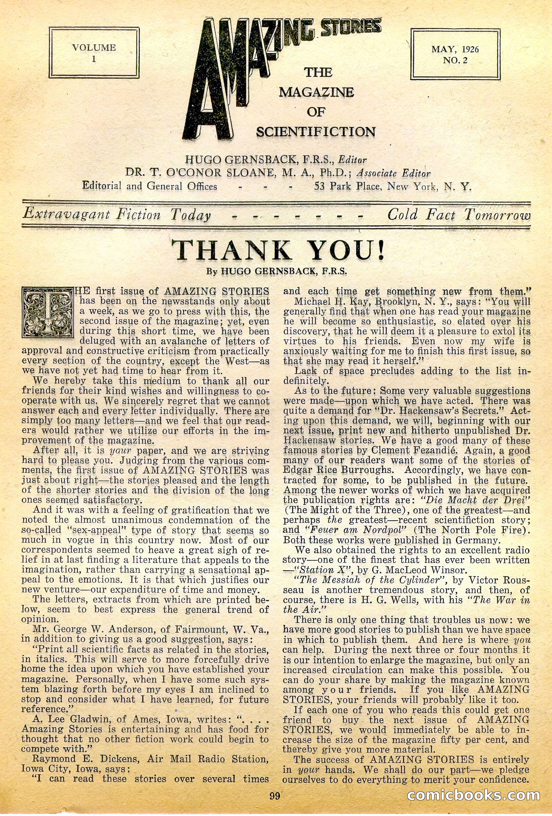 Amazing Stories, Vol. 1, No. 2 — page 5 of 100