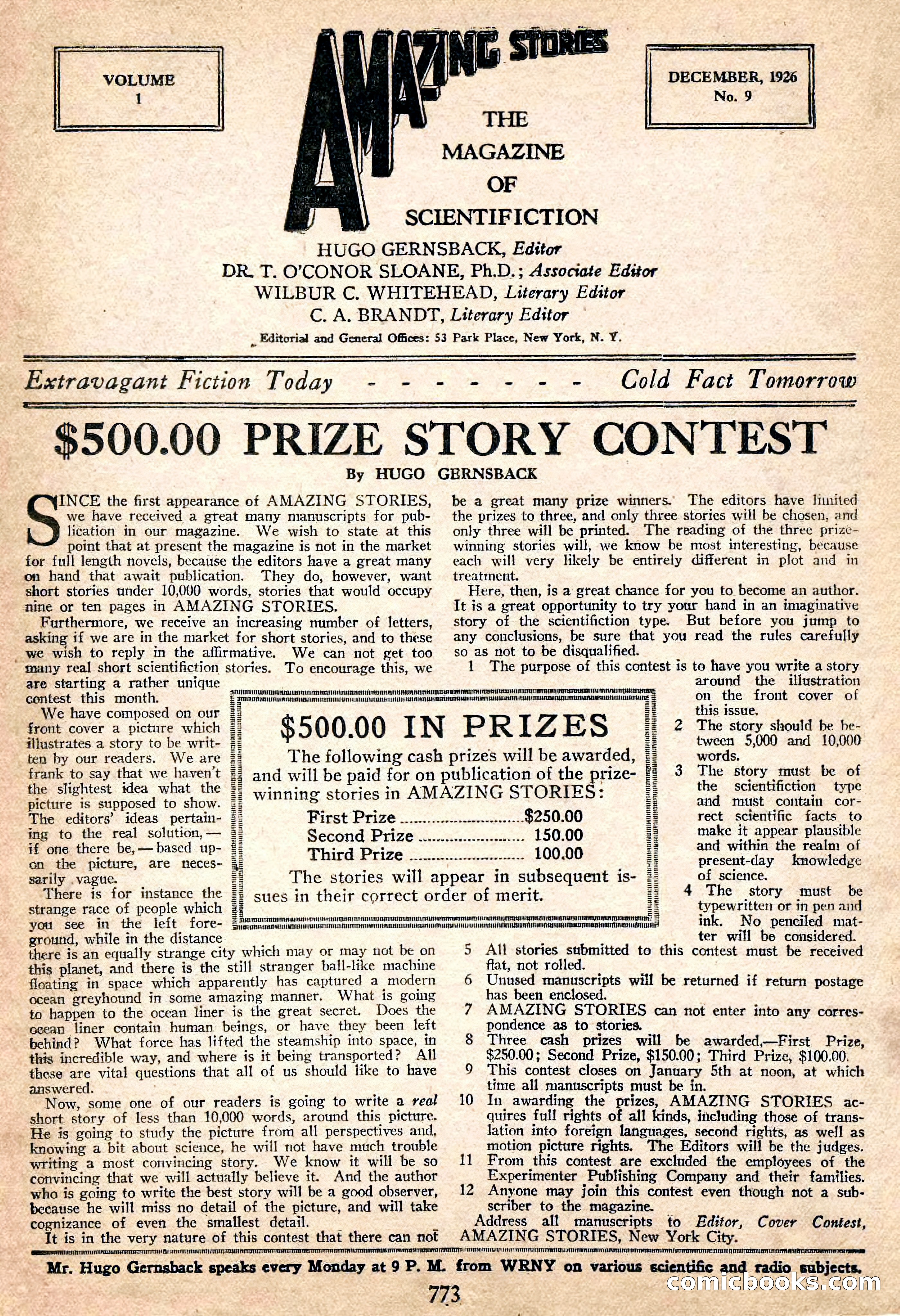 Amazing Stories, Vol. 1 No. 9 — page 6 of 107