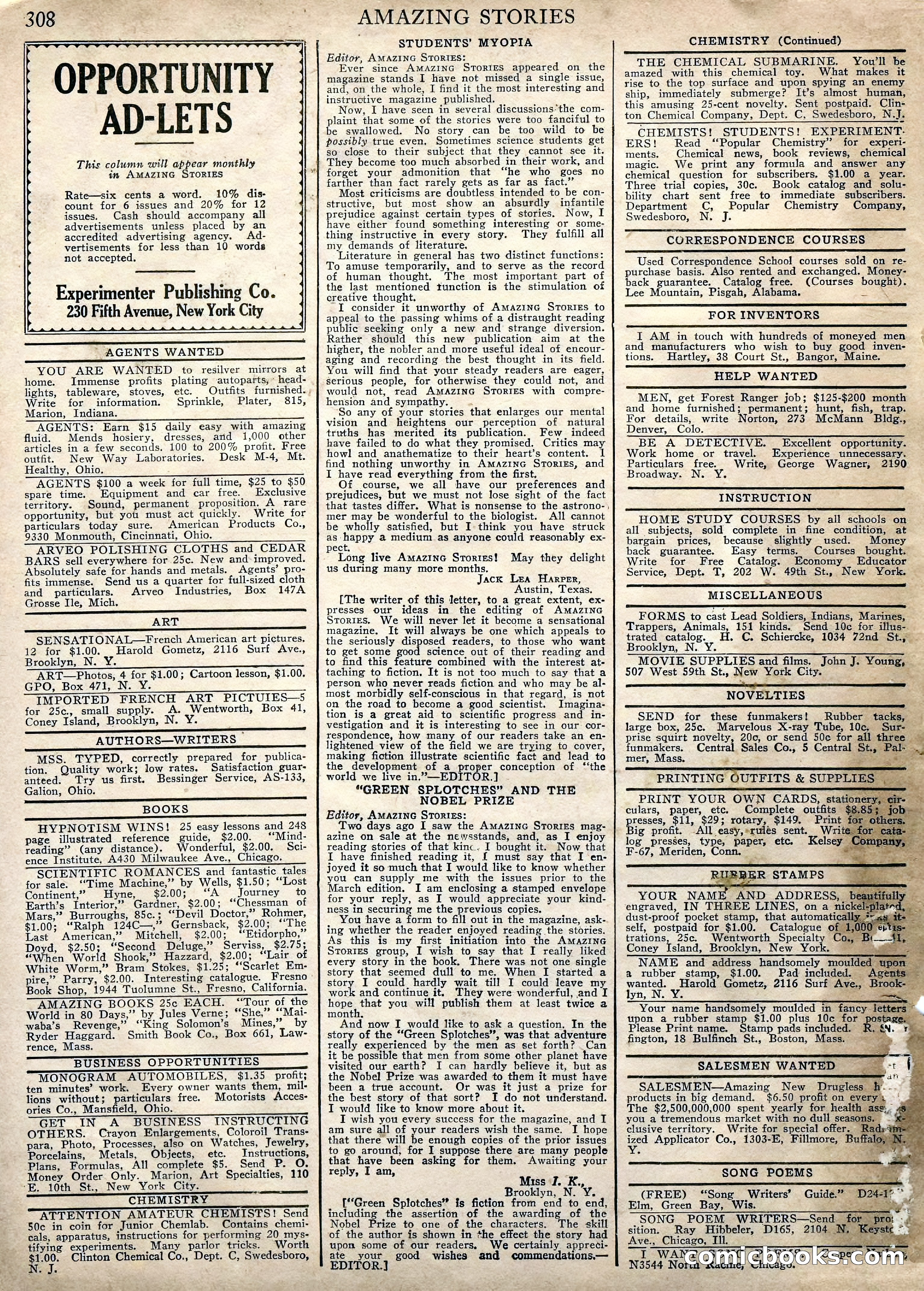 Amazing Stories, Vol. 2 No. 3 — page 102 of 108