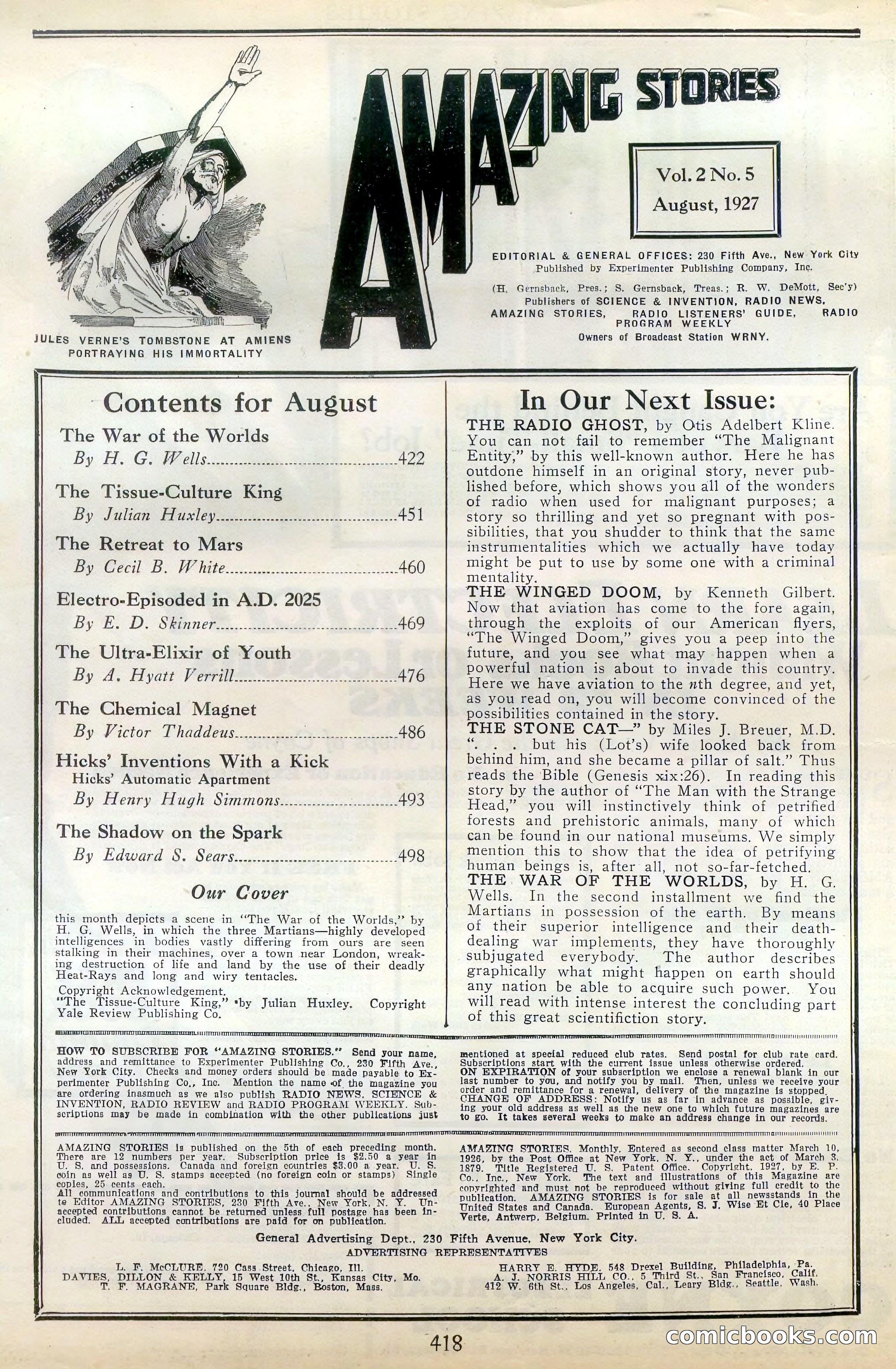Amazing Stories, Vol. 2, No. 5 — page 3 of 107