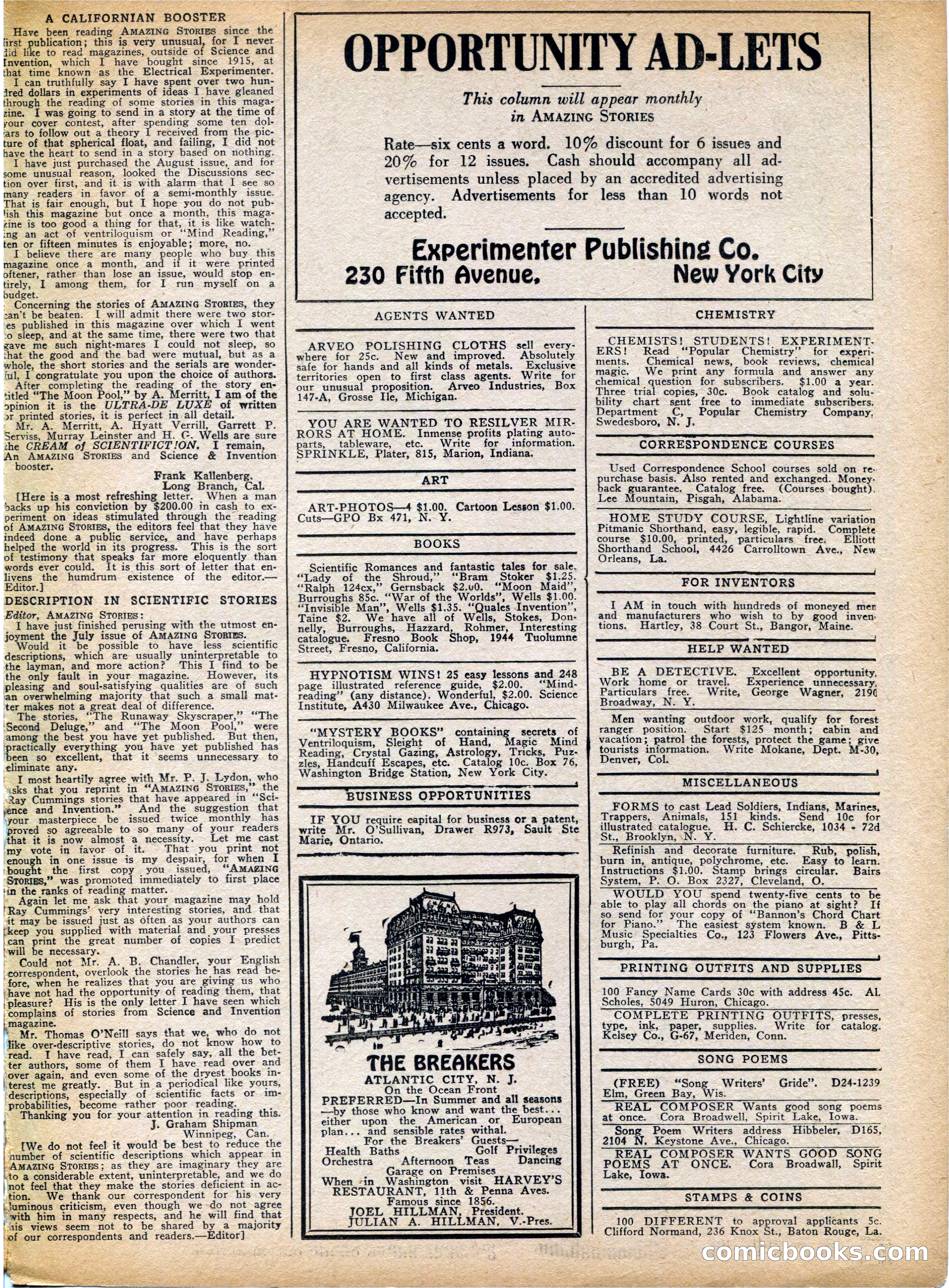 Amazing Stories, Vol. 2 No. 6 — page 100 of 103