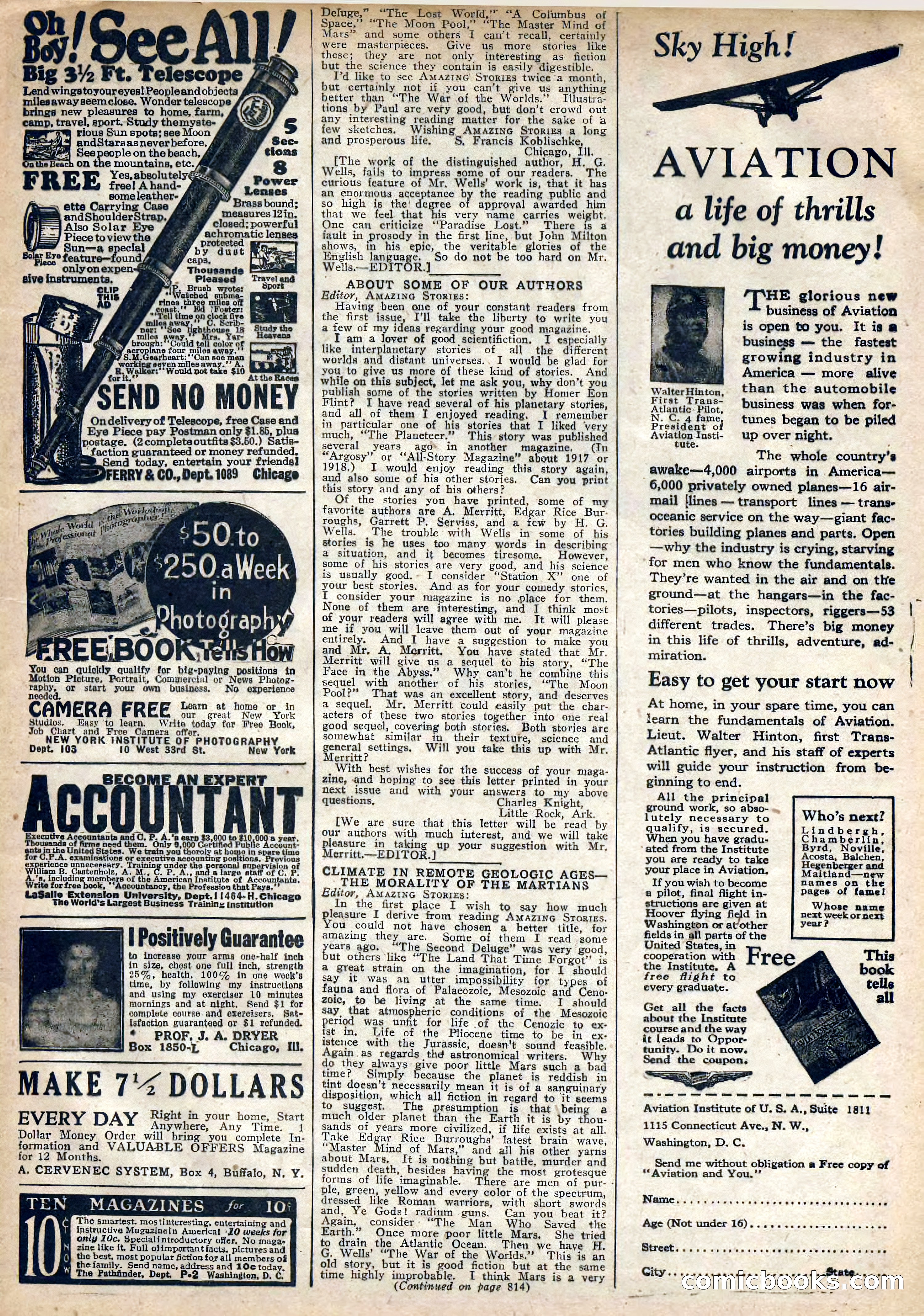 Amazing Stories, Vol. 2 No. 8 — page 93 of 100