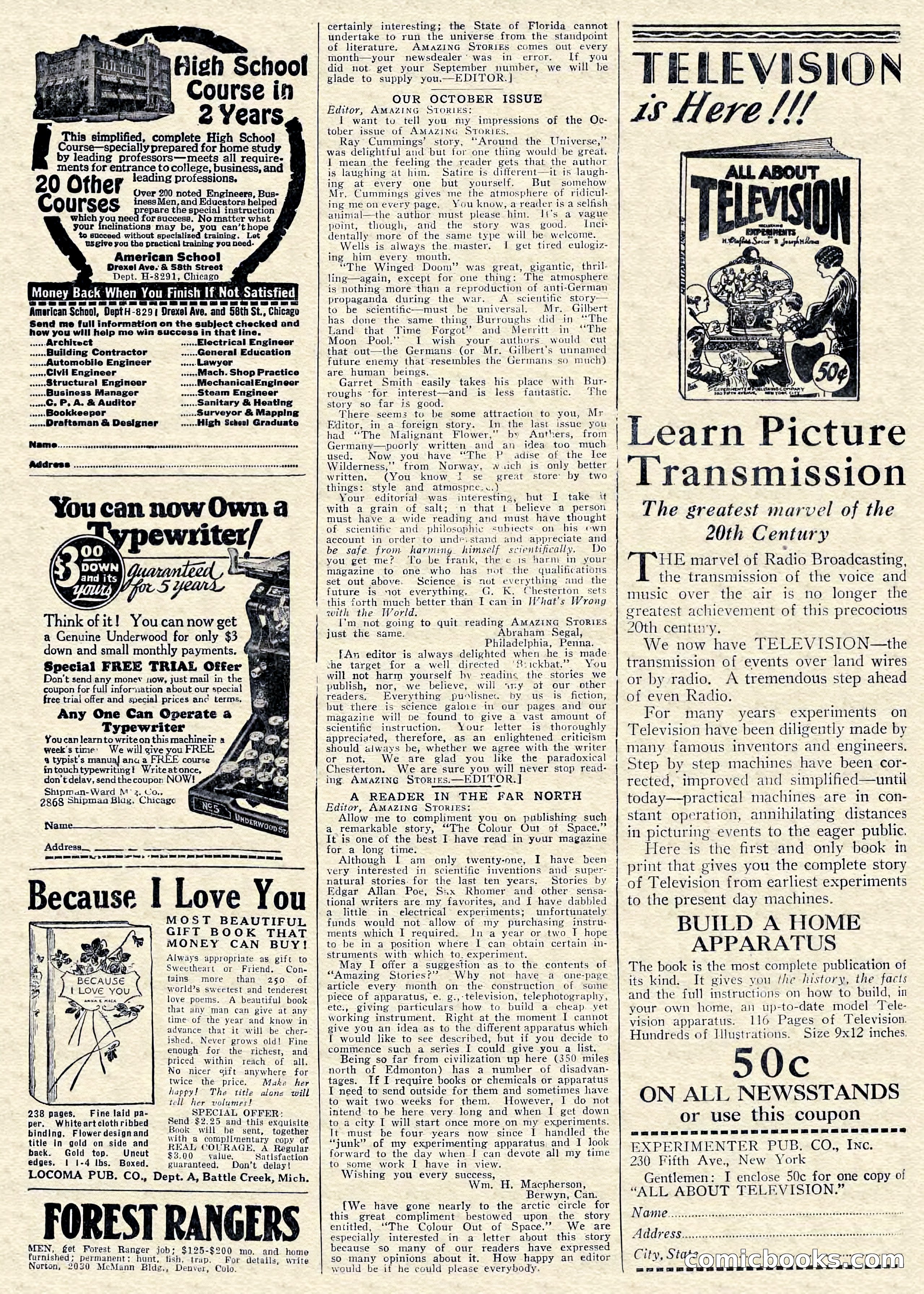 Amazing Stories, Vol. 2 No. 8 — page 95 of 102