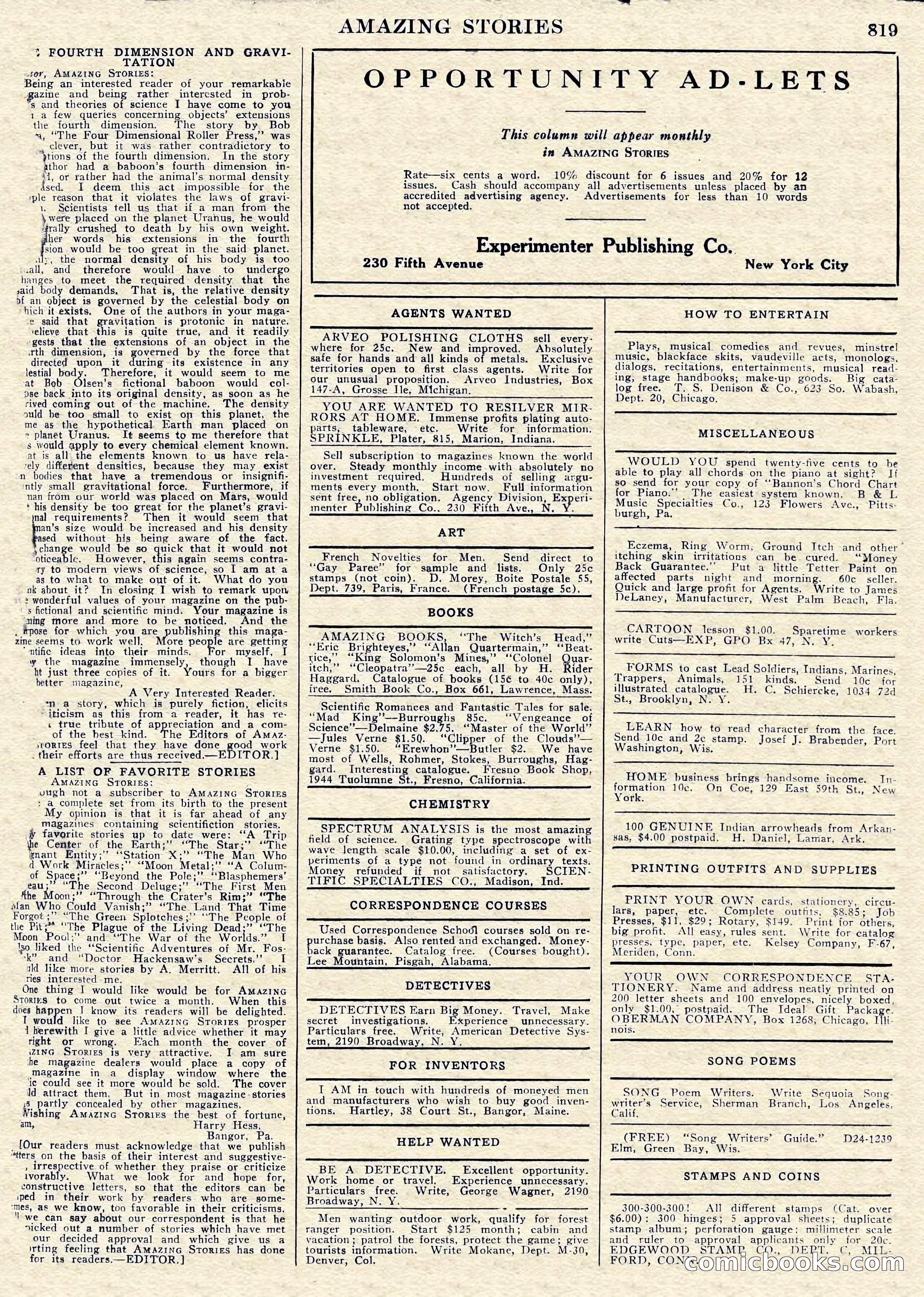 Amazing Stories, Vol. 2 No. 8 — page 98 of 102