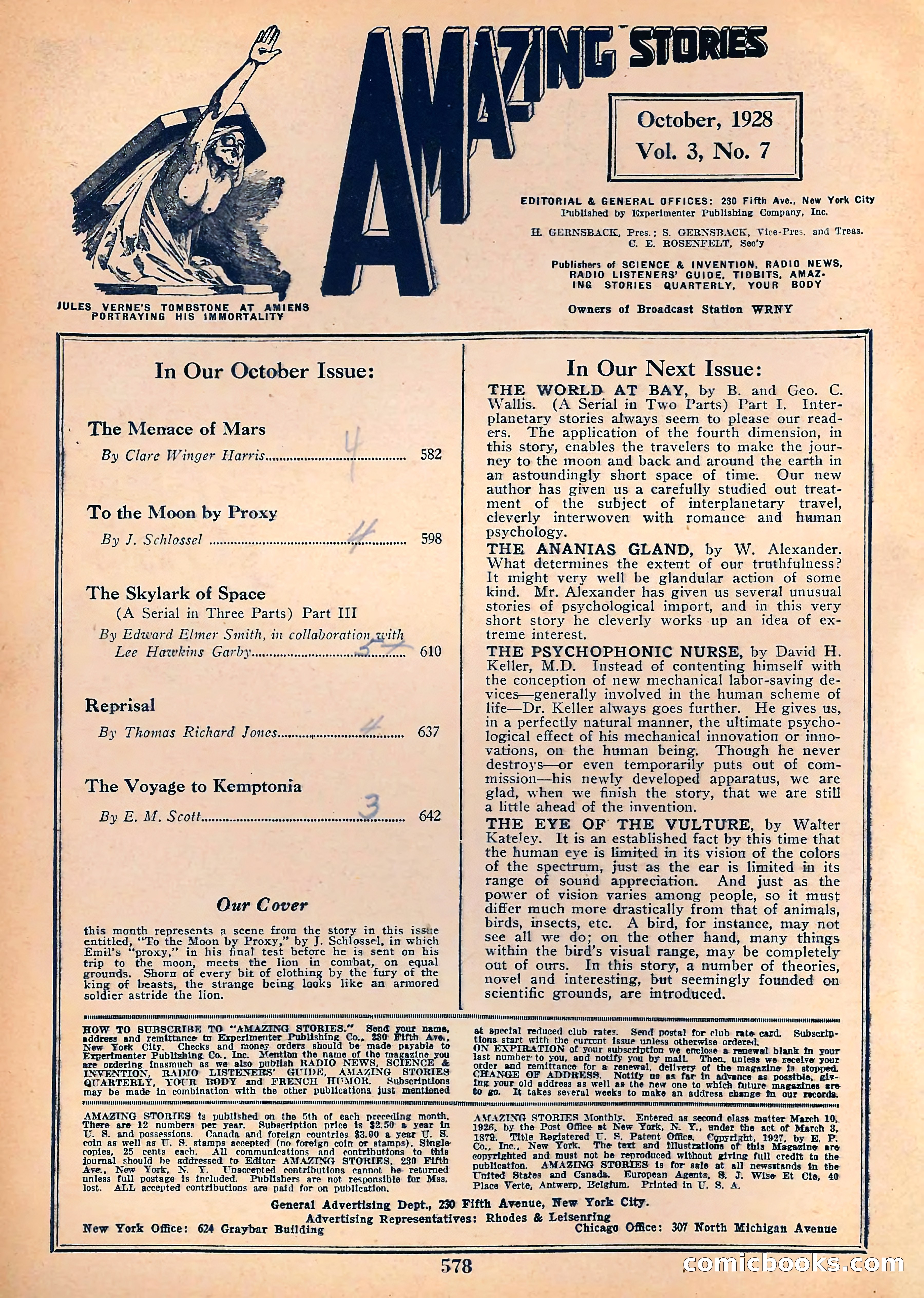 Amazing Stories, Vol. 3, No. 7 — page 3 of 97