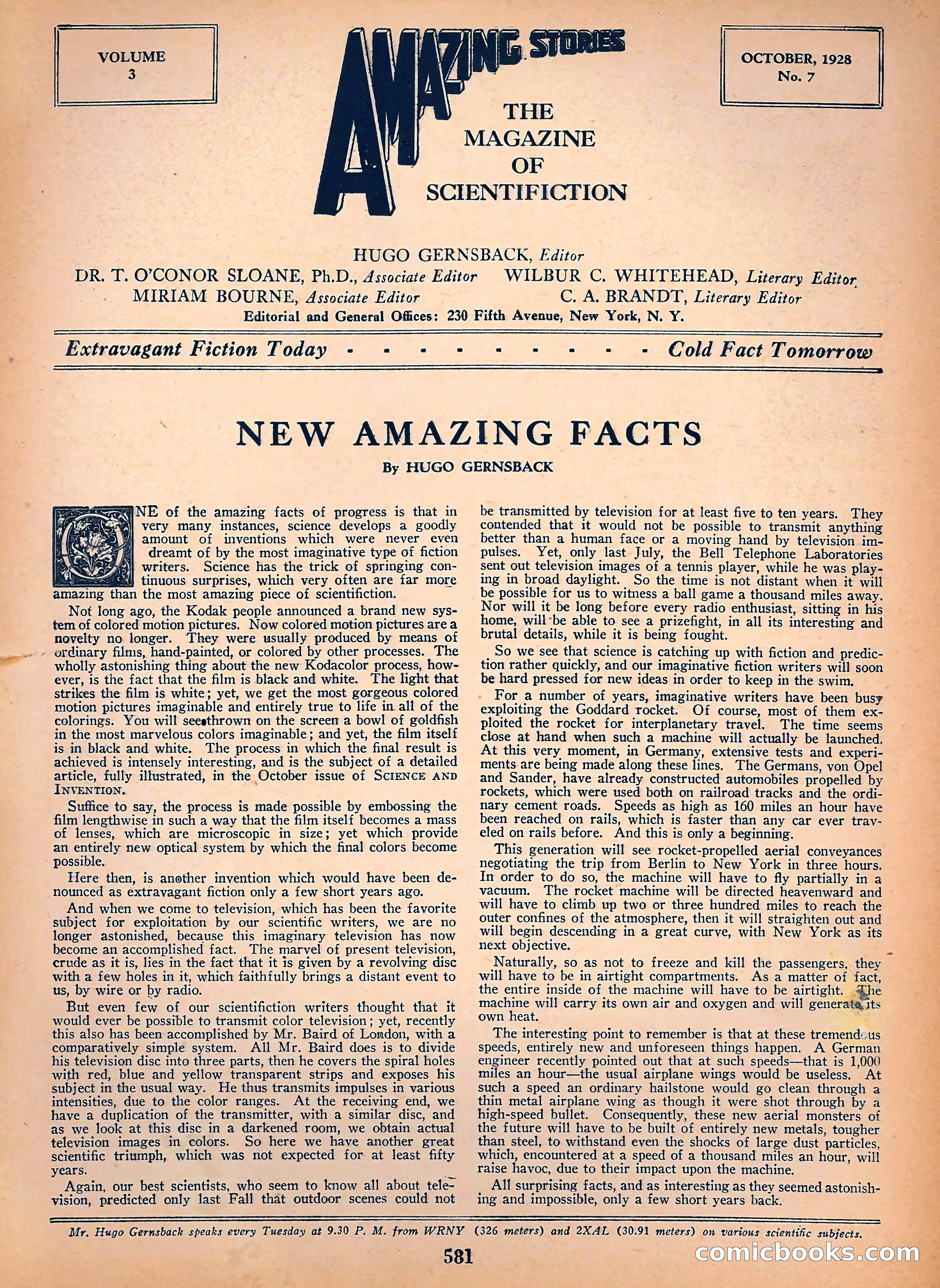 Amazing Stories, Vol. 3, No. 7 — page 6 of 97