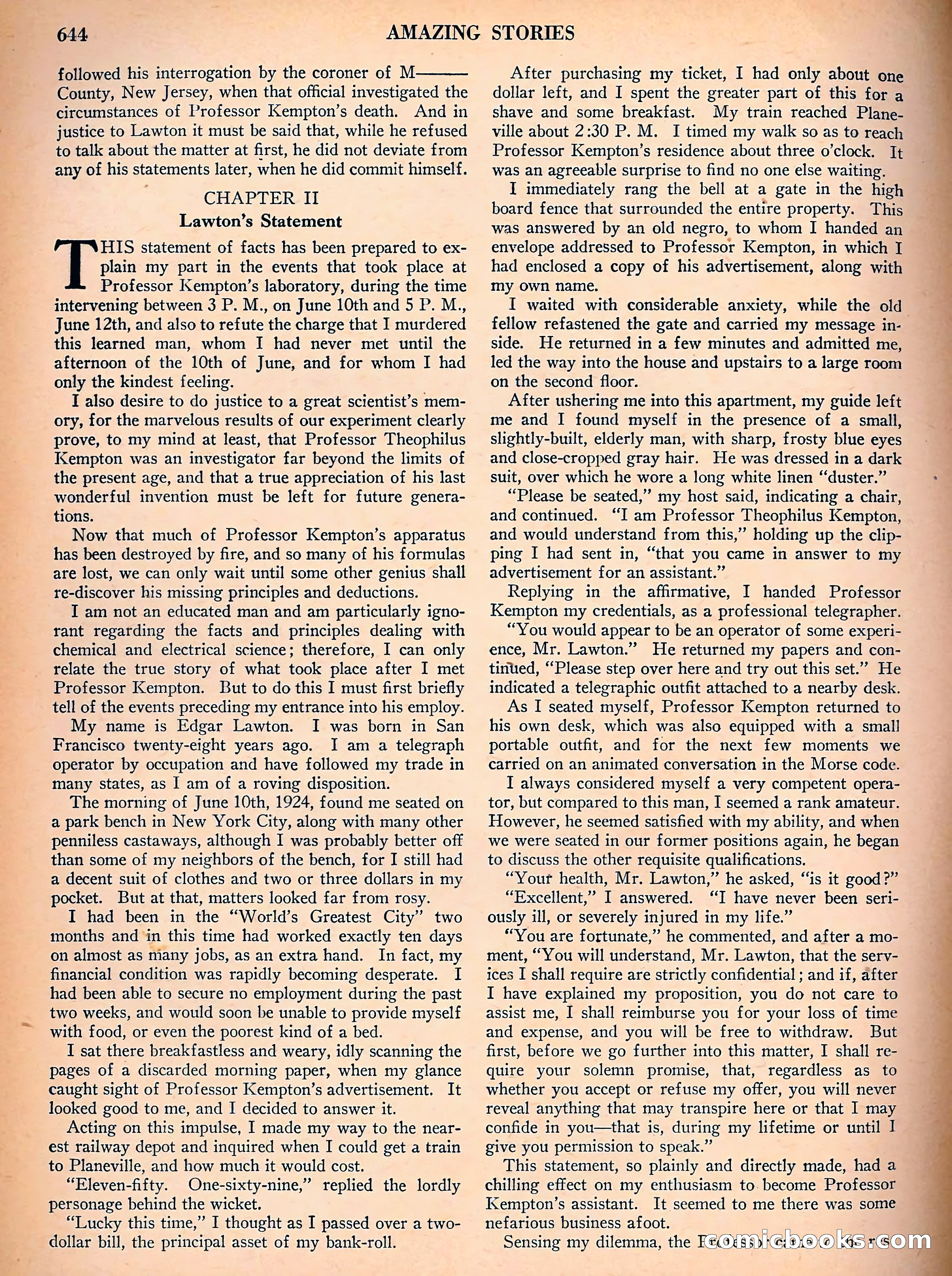 Amazing Stories, Vol. 3, No. 7 — page 69 of 97