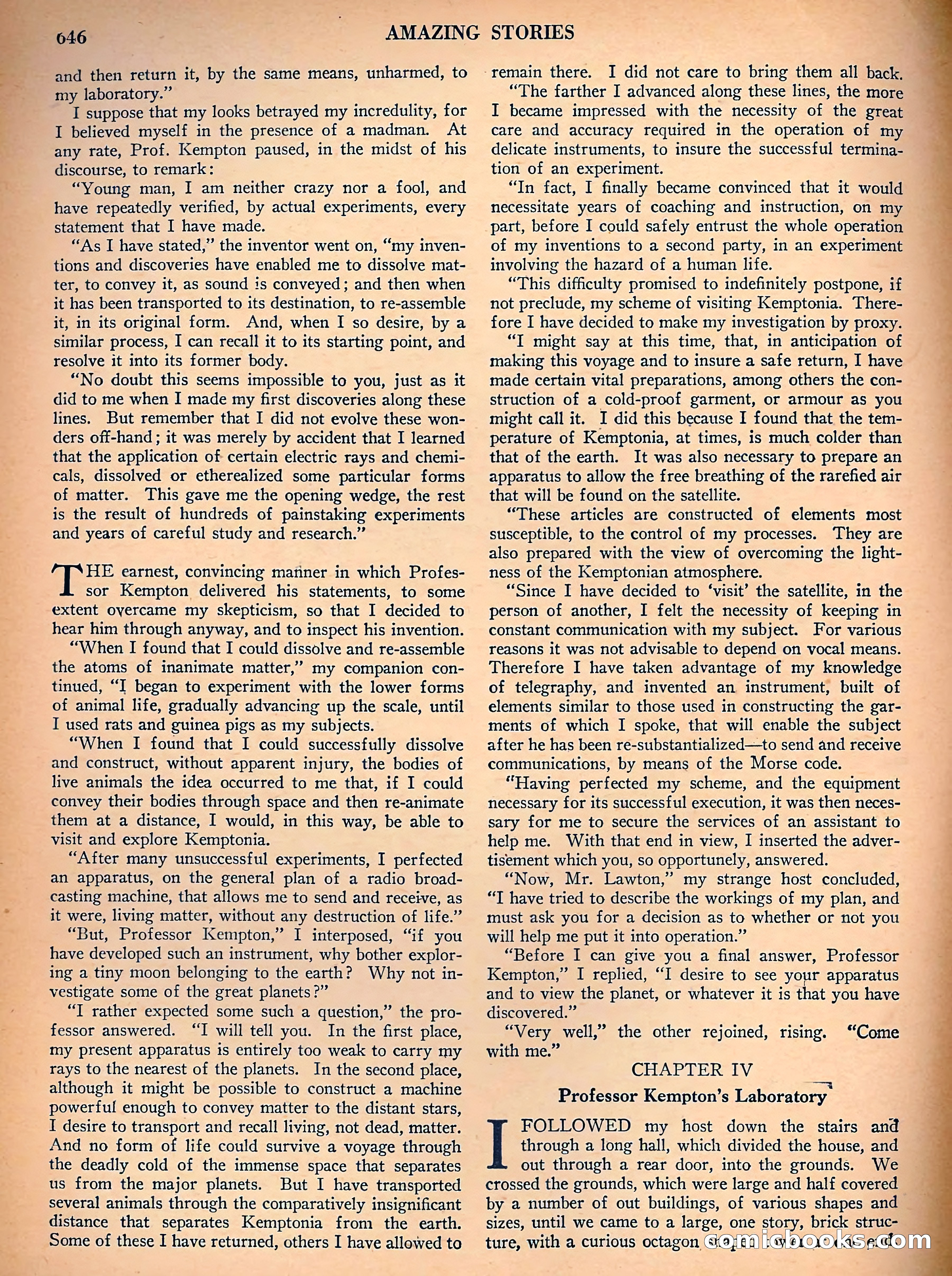 Amazing Stories, Vol. 3, No. 7 — page 71 of 97