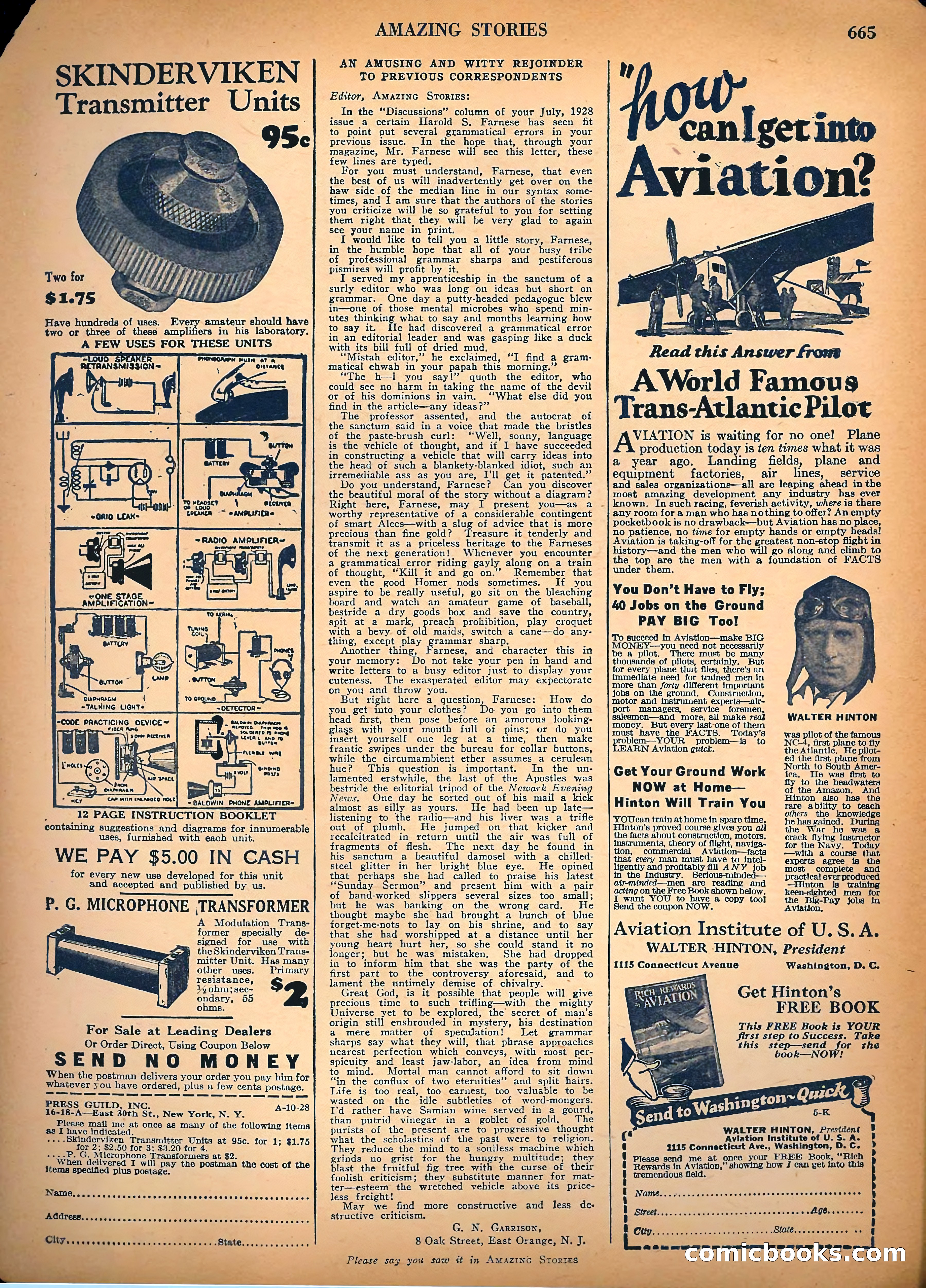 Amazing Stories, Vol. 3, No. 7 — page 90 of 97