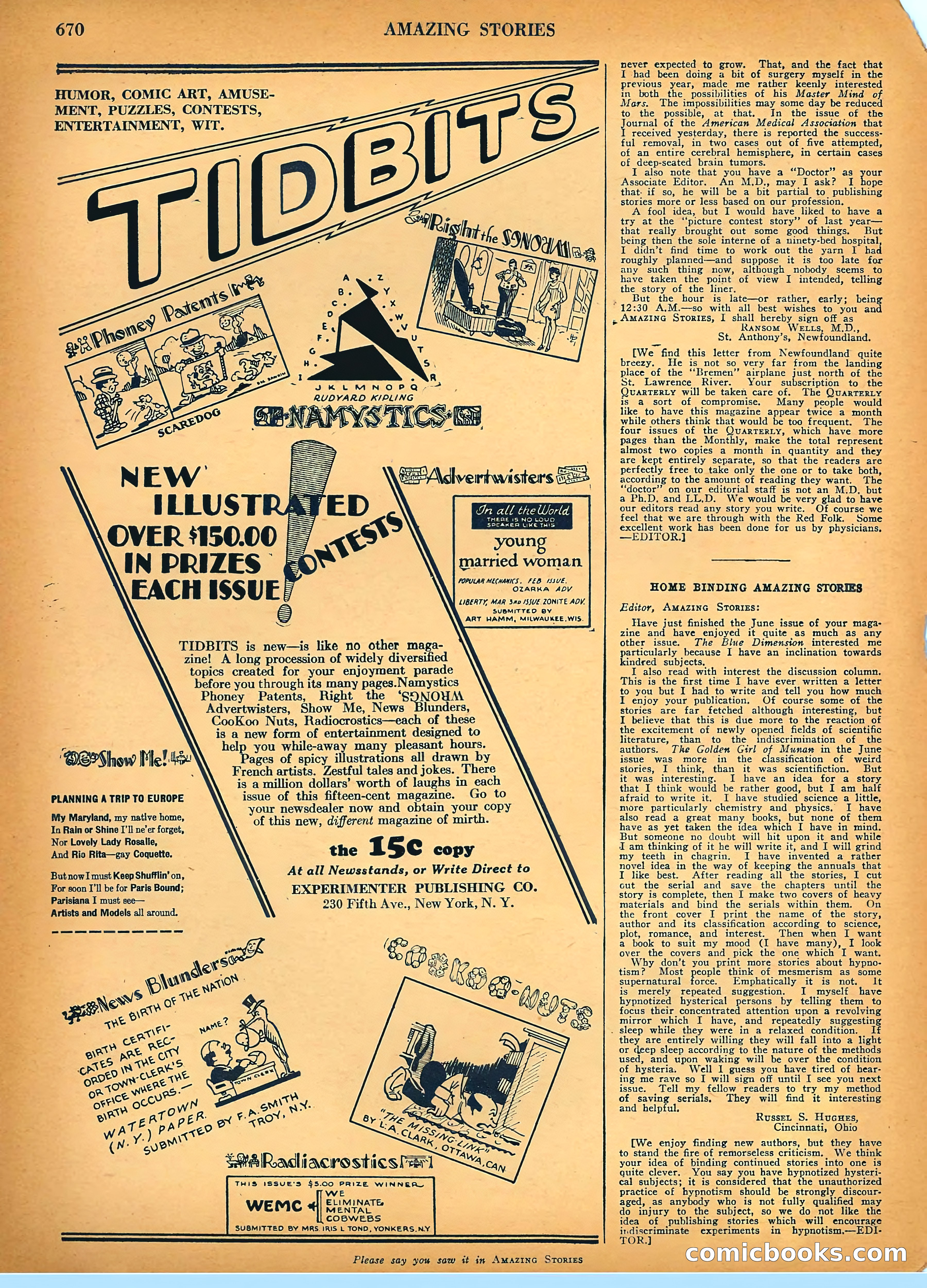 Amazing Stories, Vol. 3, No. 7 — page 95 of 97