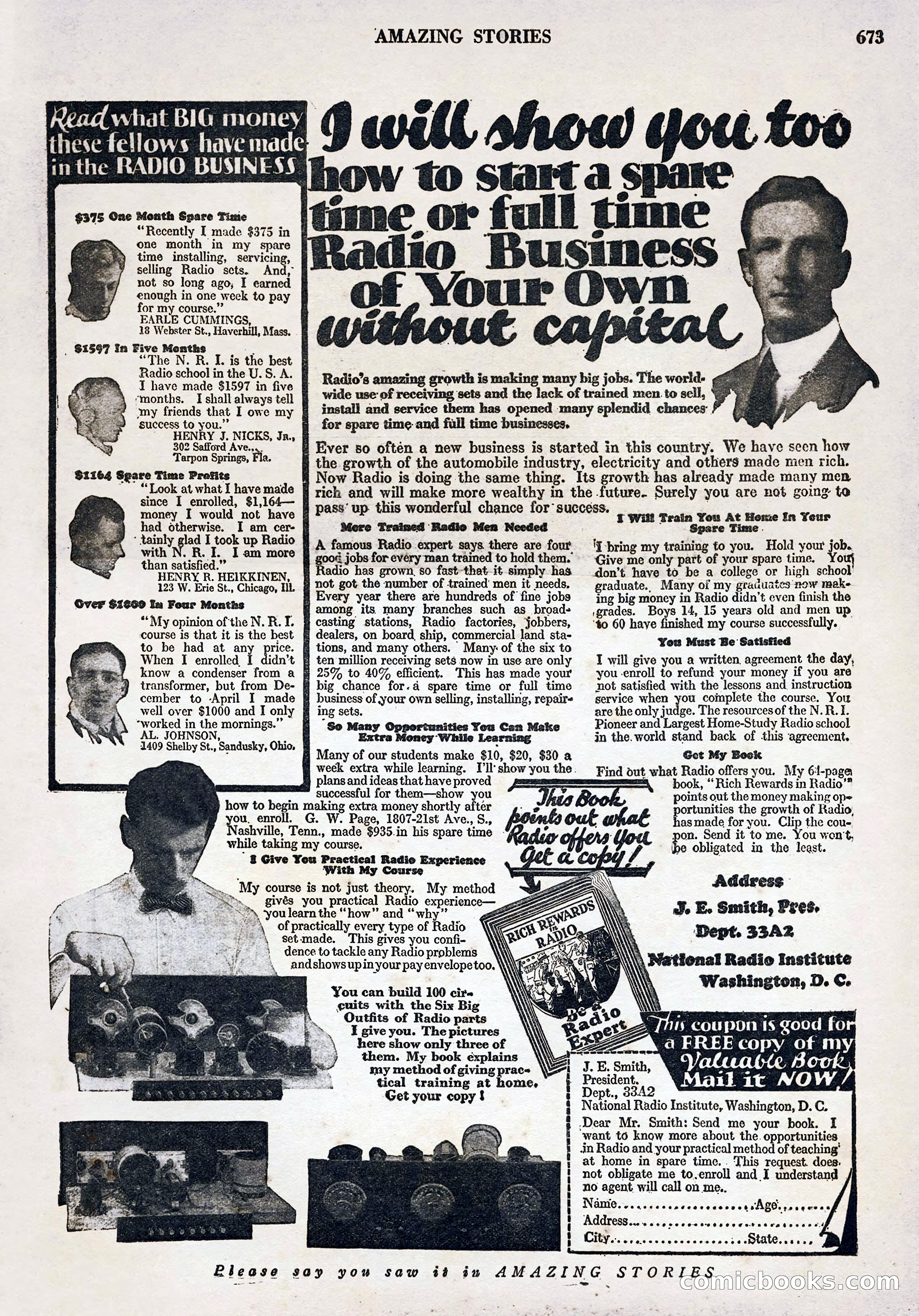 Amazing Stories, Vol. 3 No. 8 — page 3 of 98