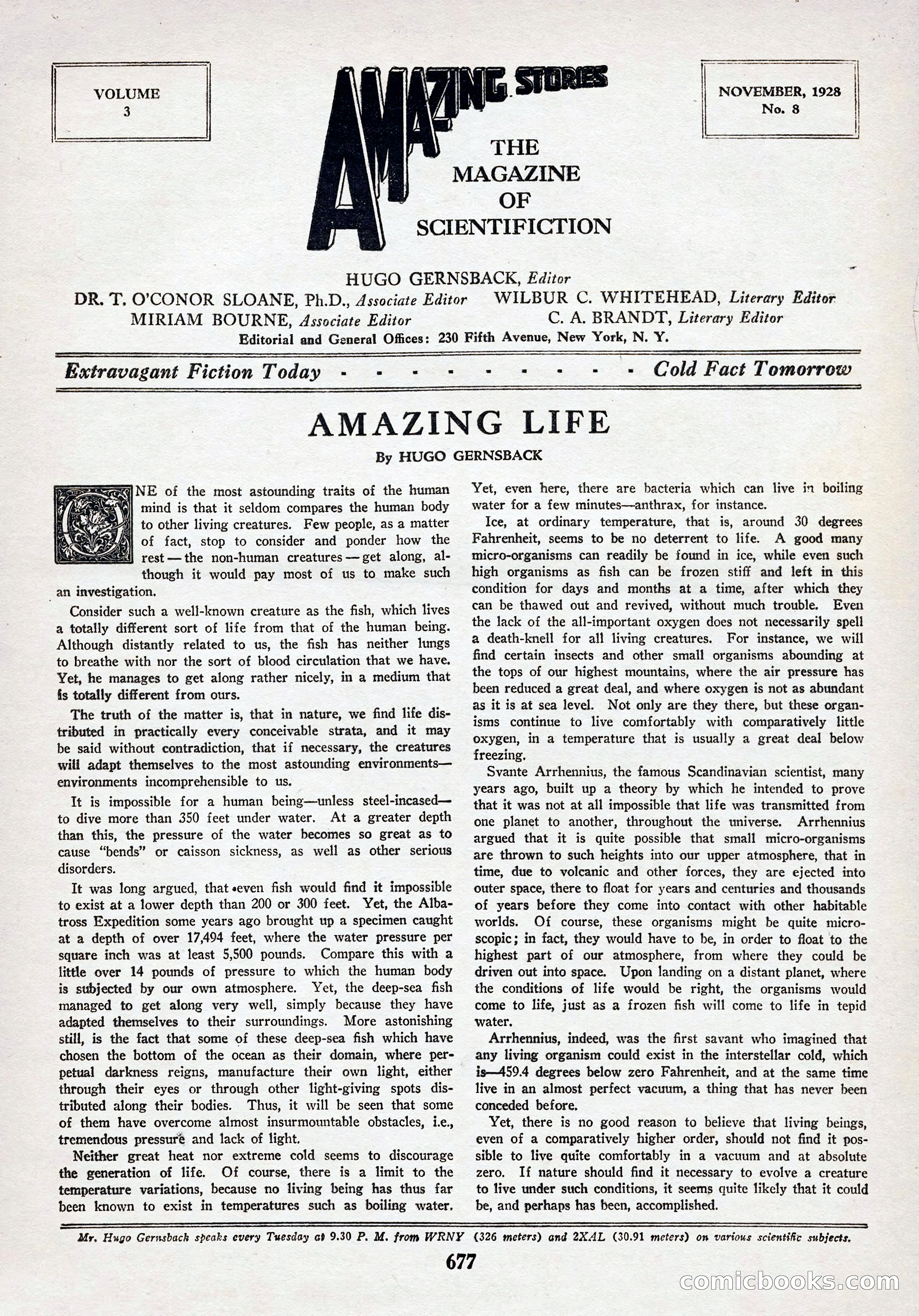 Amazing Stories, Vol. 3 No. 8 — page 7 of 98