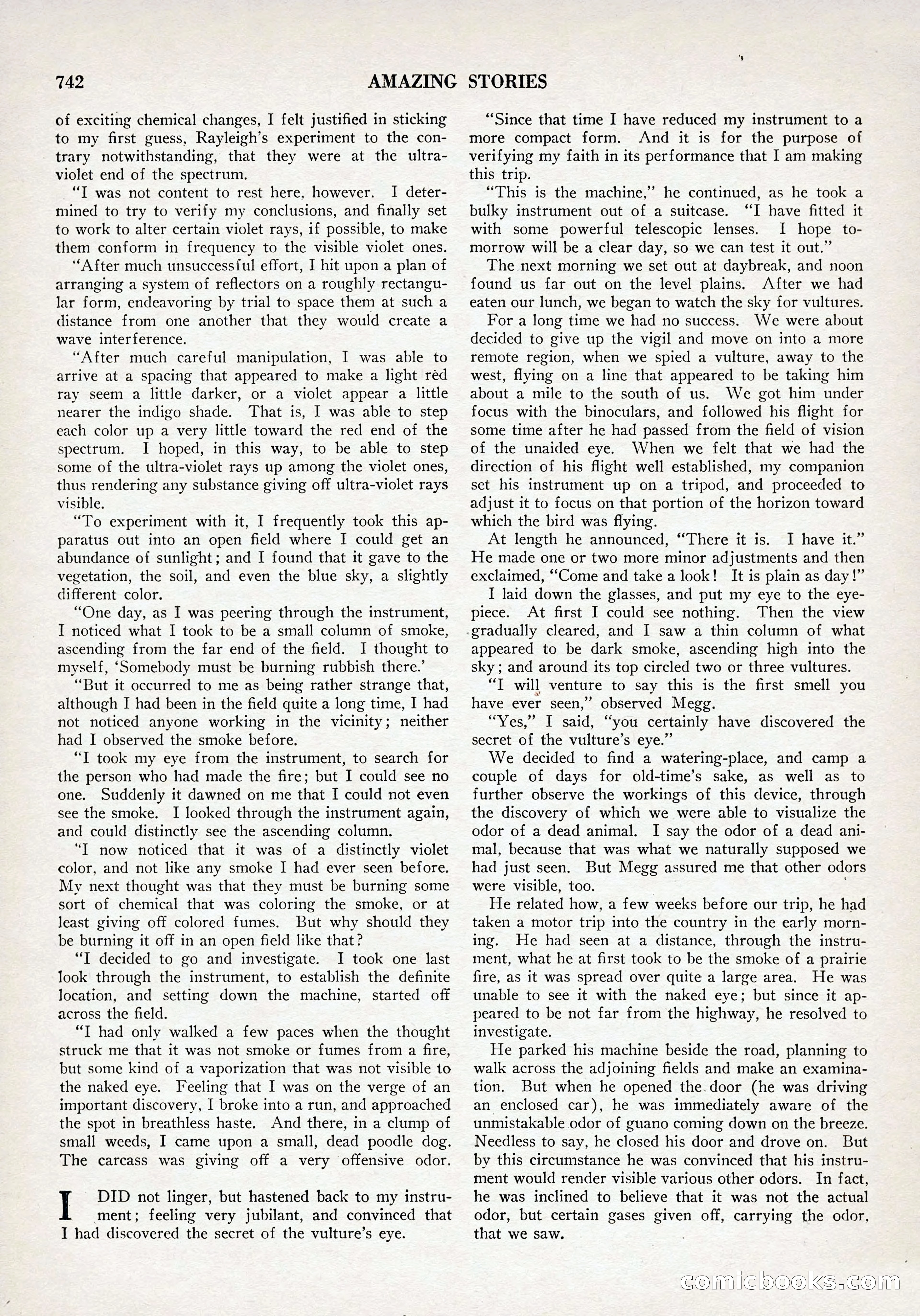 Amazing Stories, Vol. 3 No. 8 — page 72 of 98