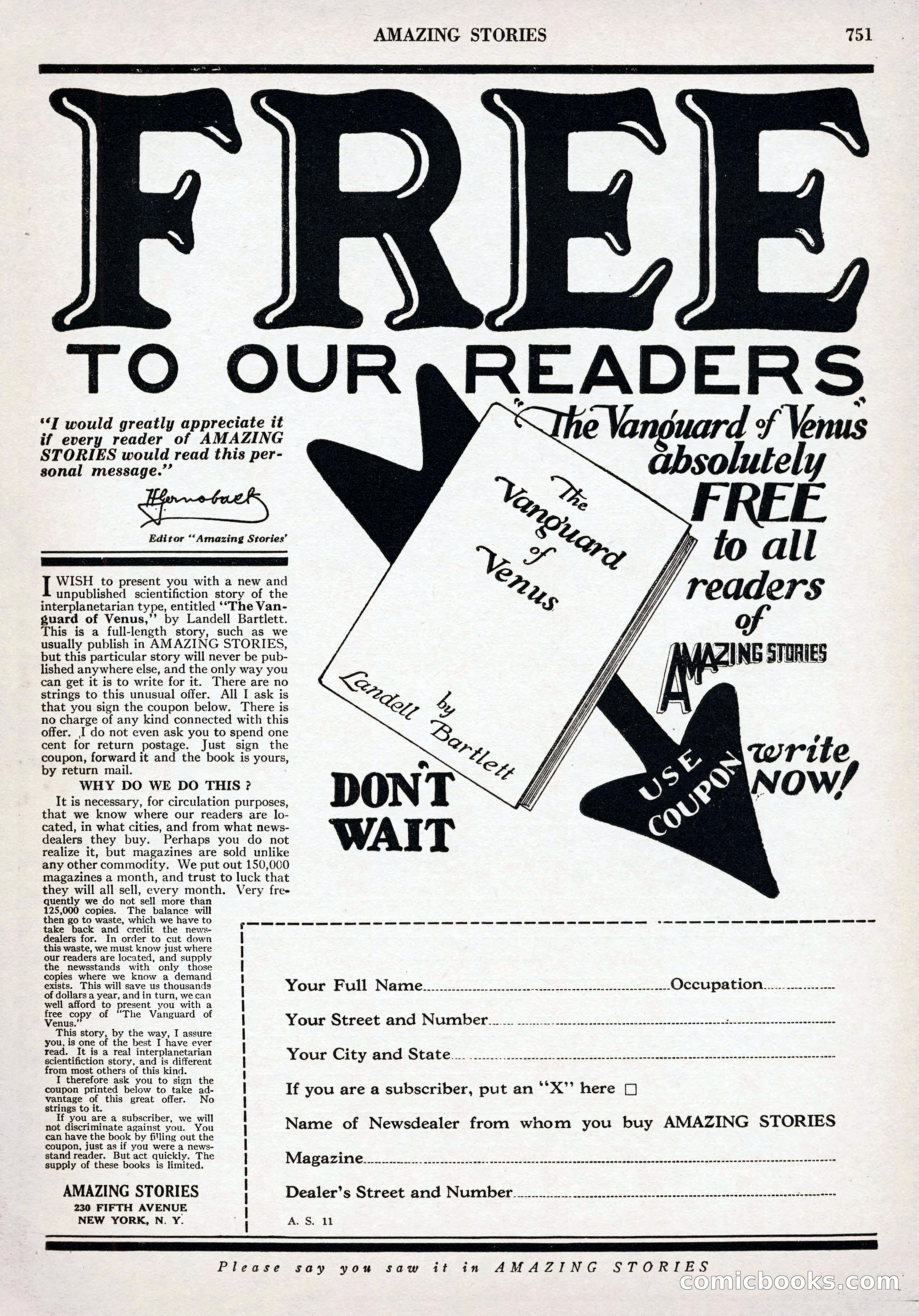 Amazing Stories, Vol. 3 No. 8 — page 81 of 98