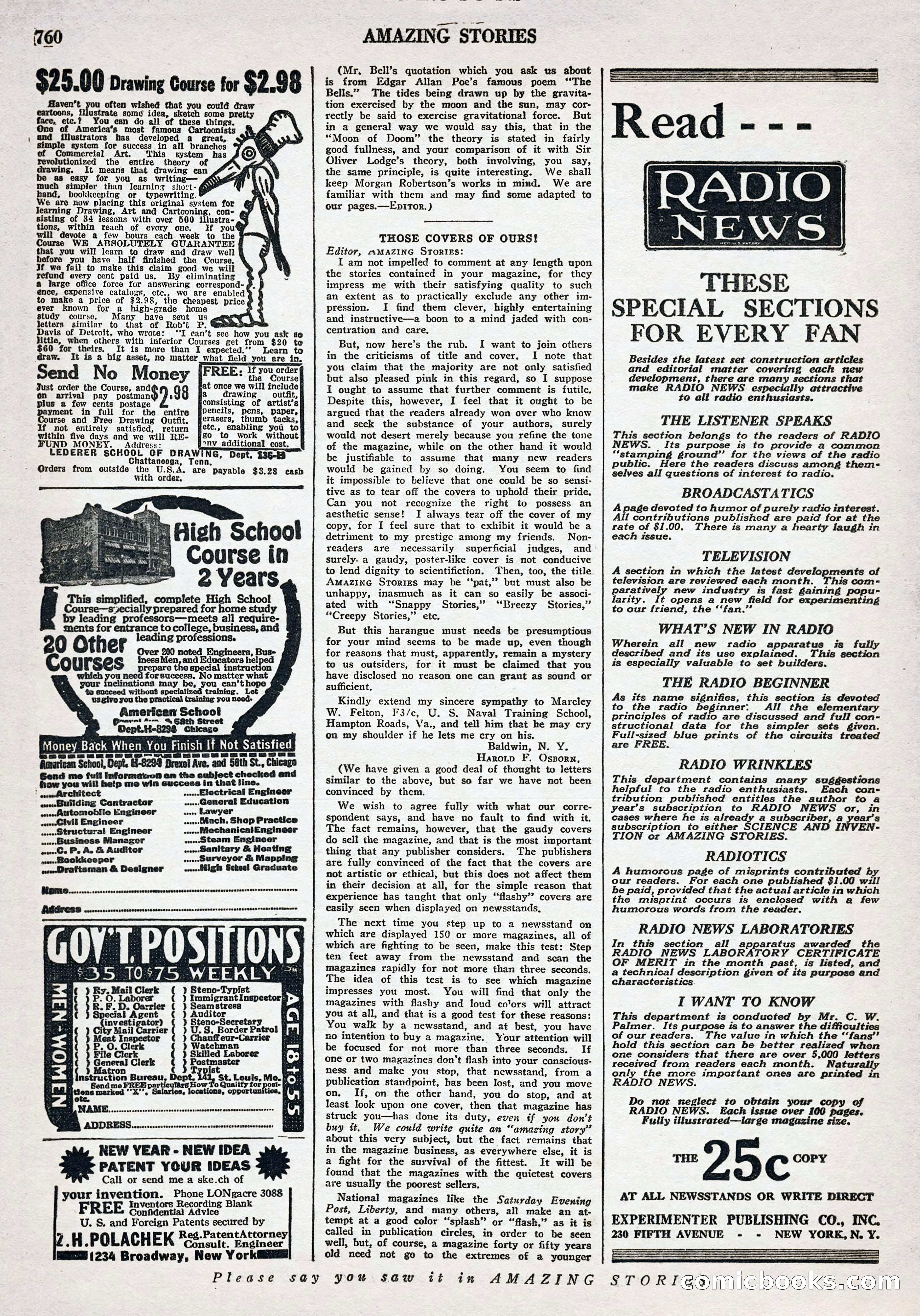 Amazing Stories, Vol. 3 No. 8 — page 90 of 98