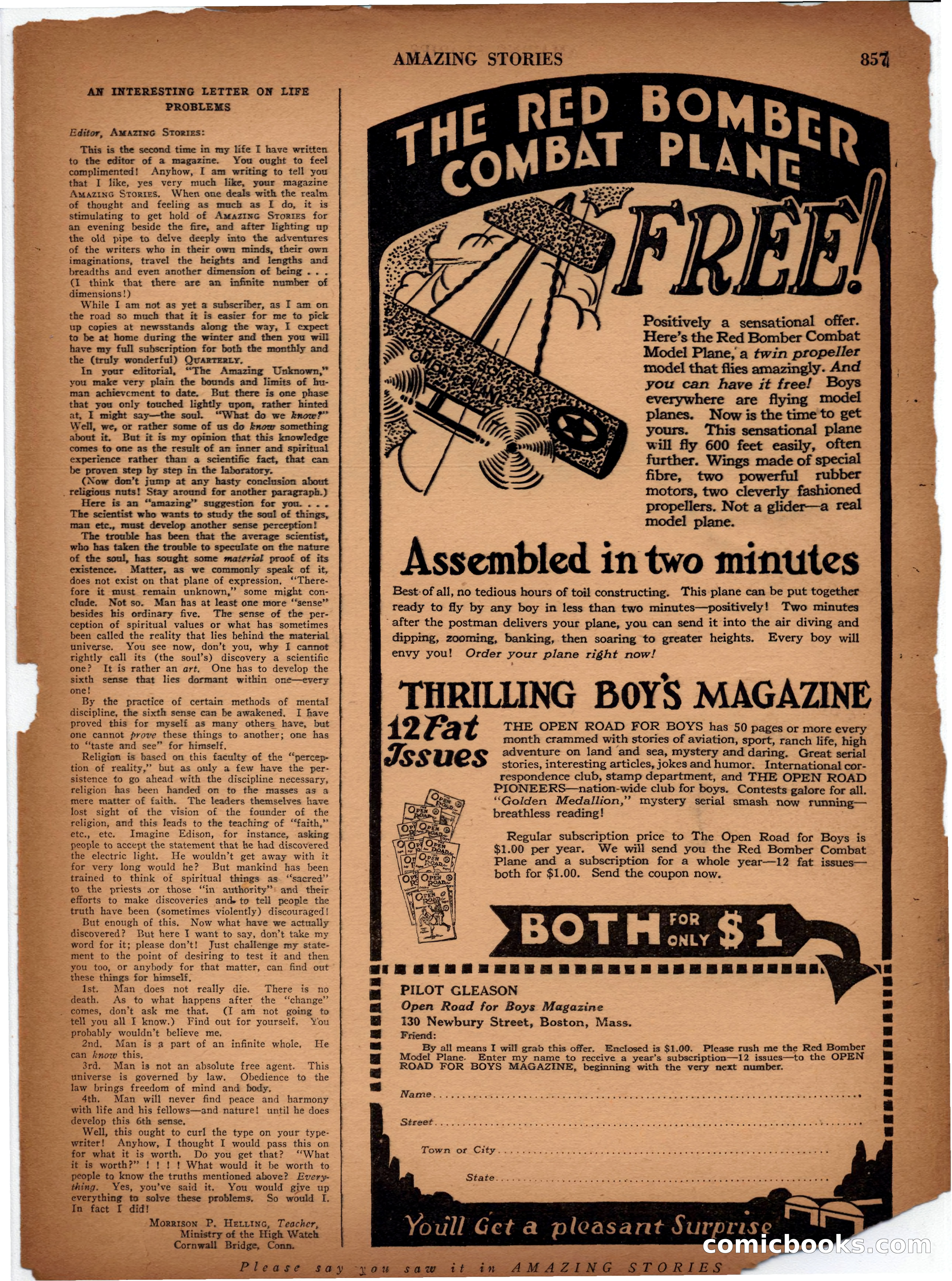 Amazing Stories, Vol. 3, No. 9 — page 92 of 99