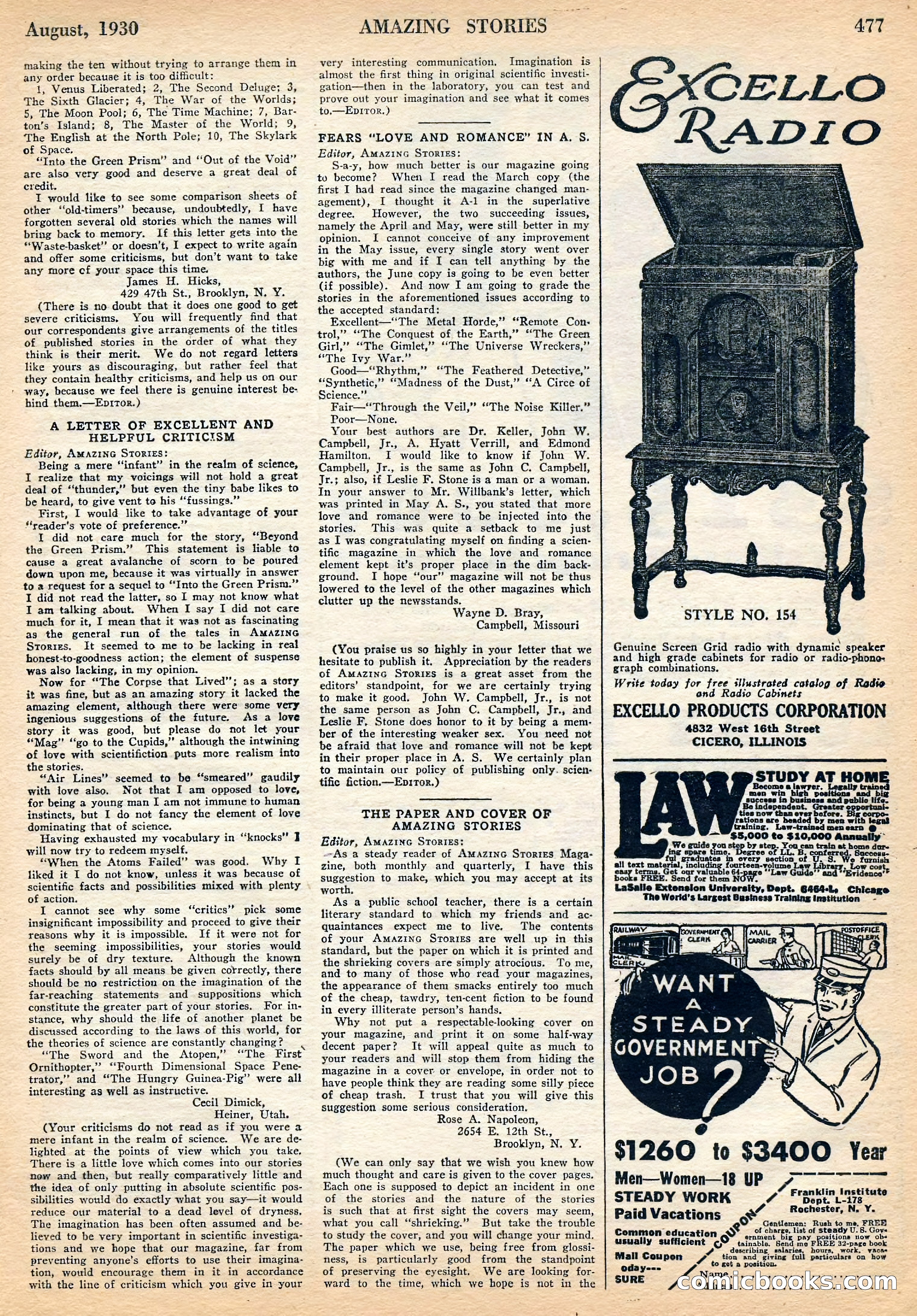 Amazing Stories, August 1930 — page 94 of 99