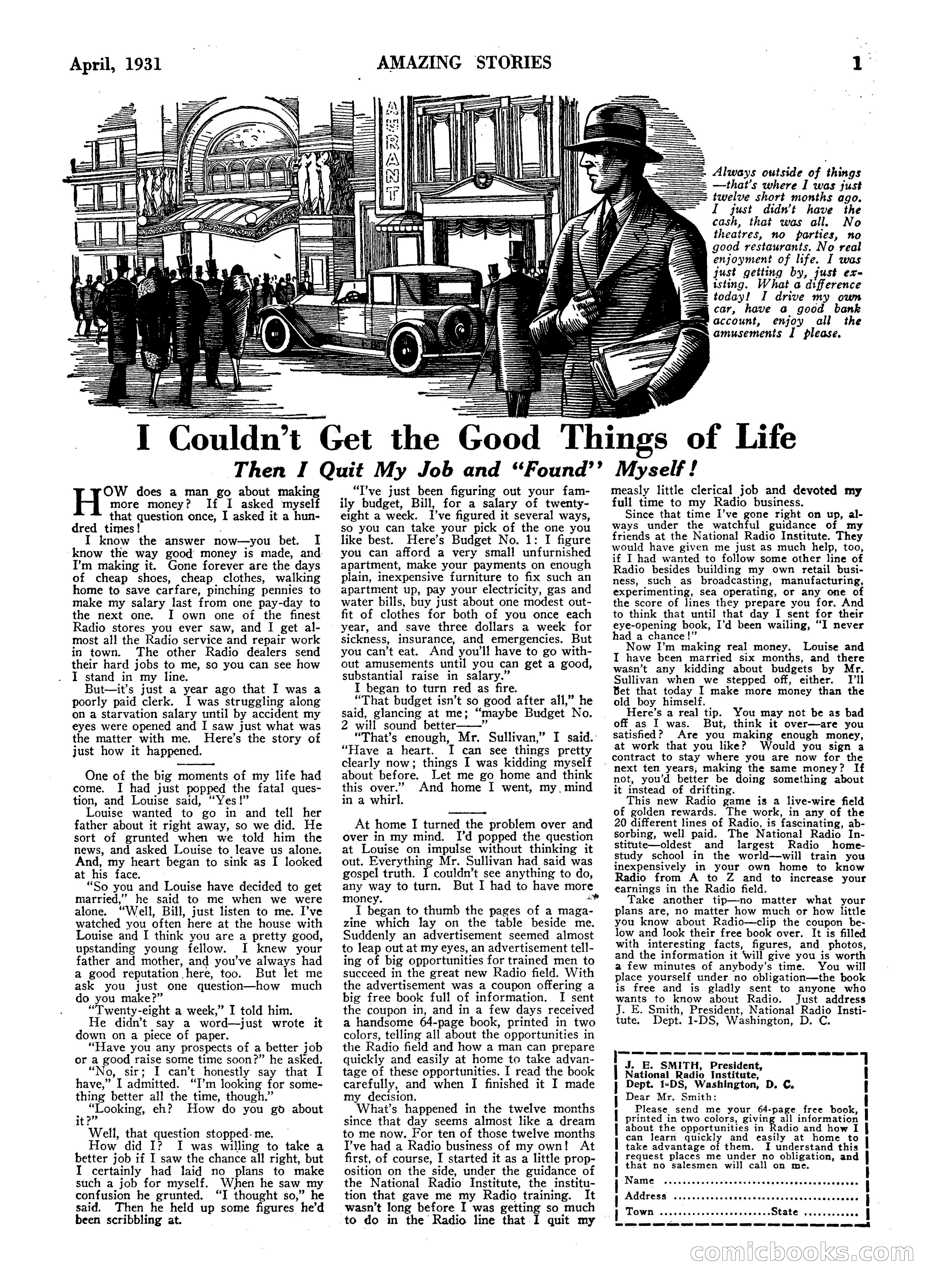 Amazing Stories, April 1931 — page 3 of 100