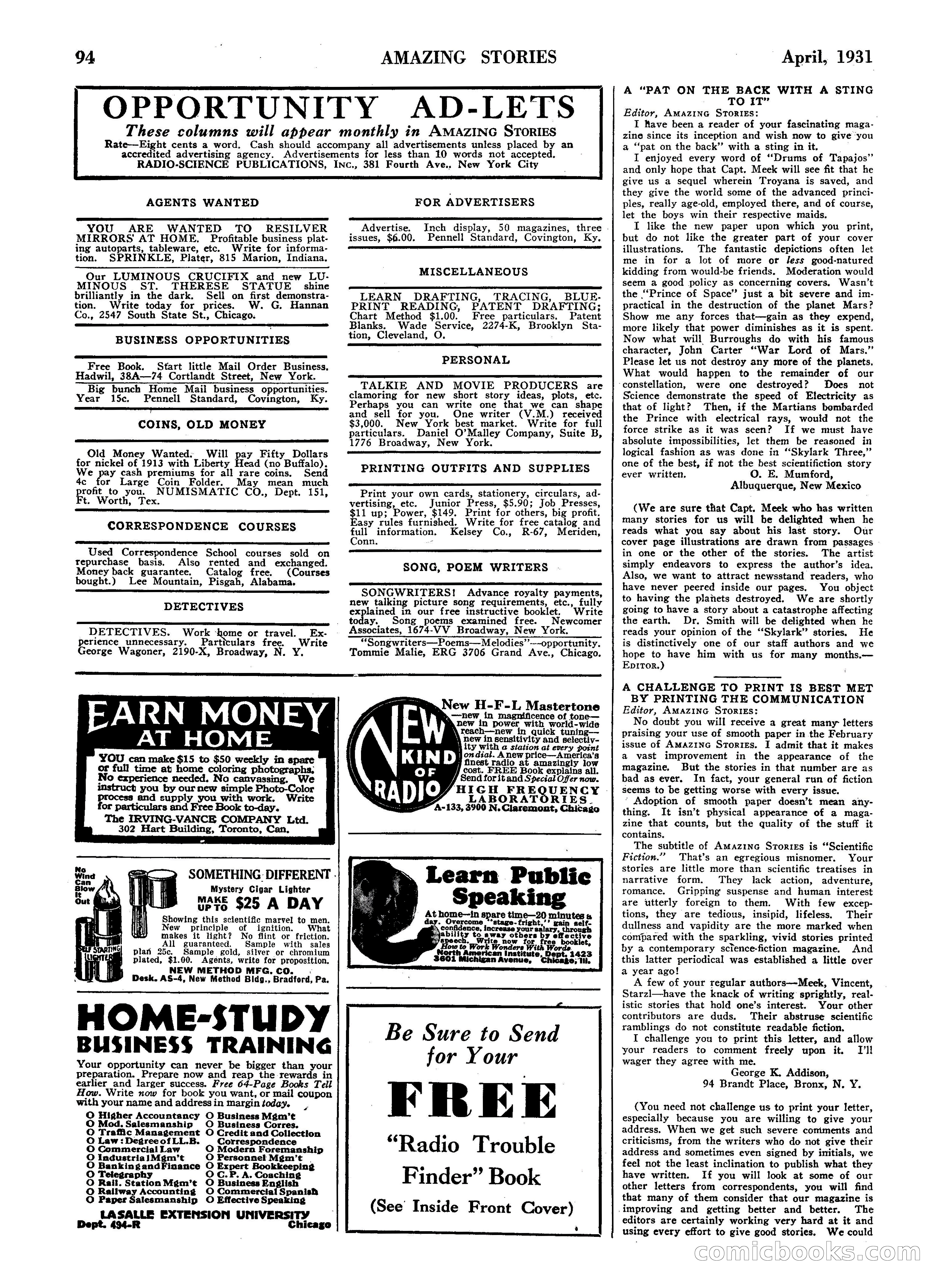 Amazing Stories, April 1931 — page 96 of 100