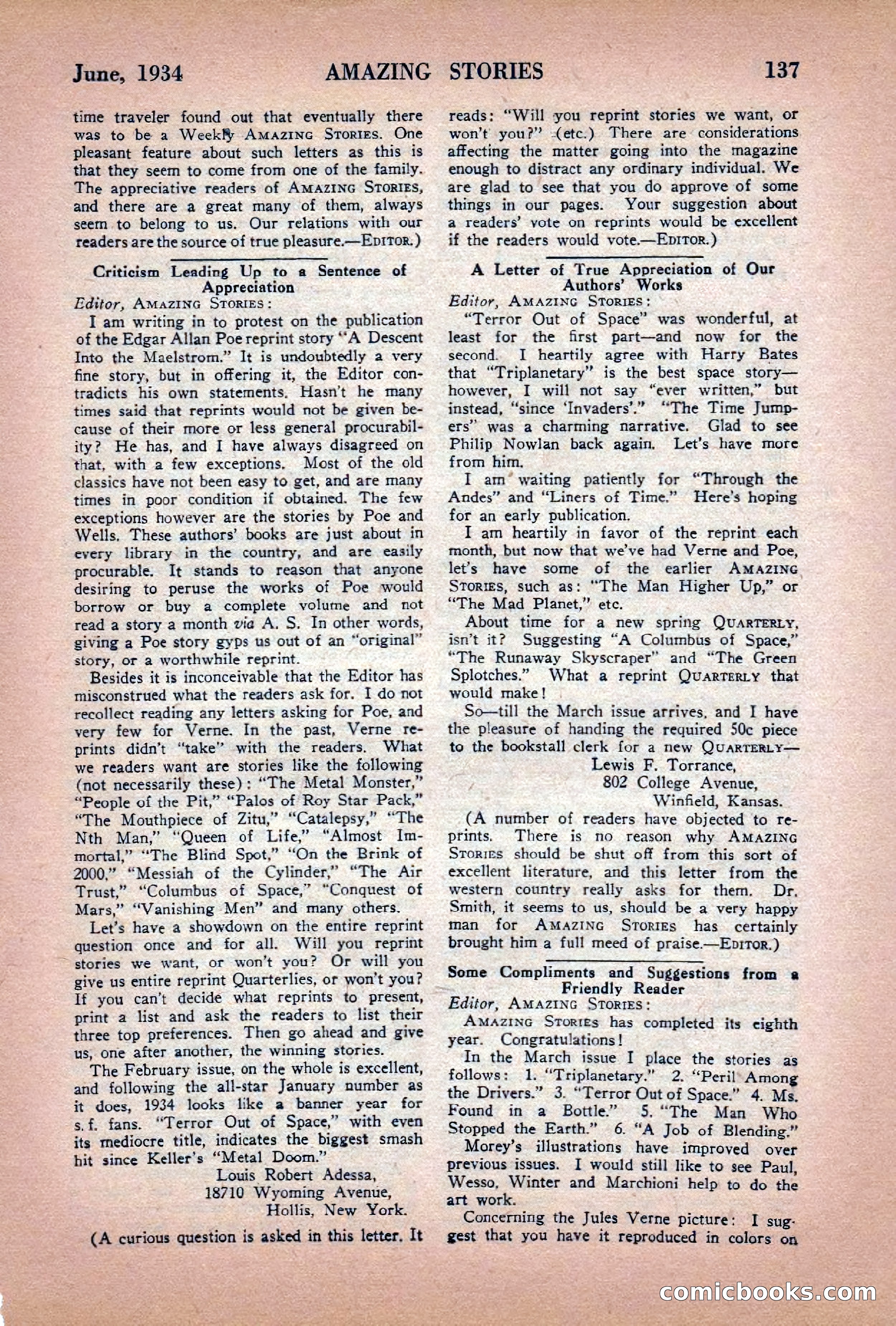 Amazing Stories, June 1934 — page 139 of 148