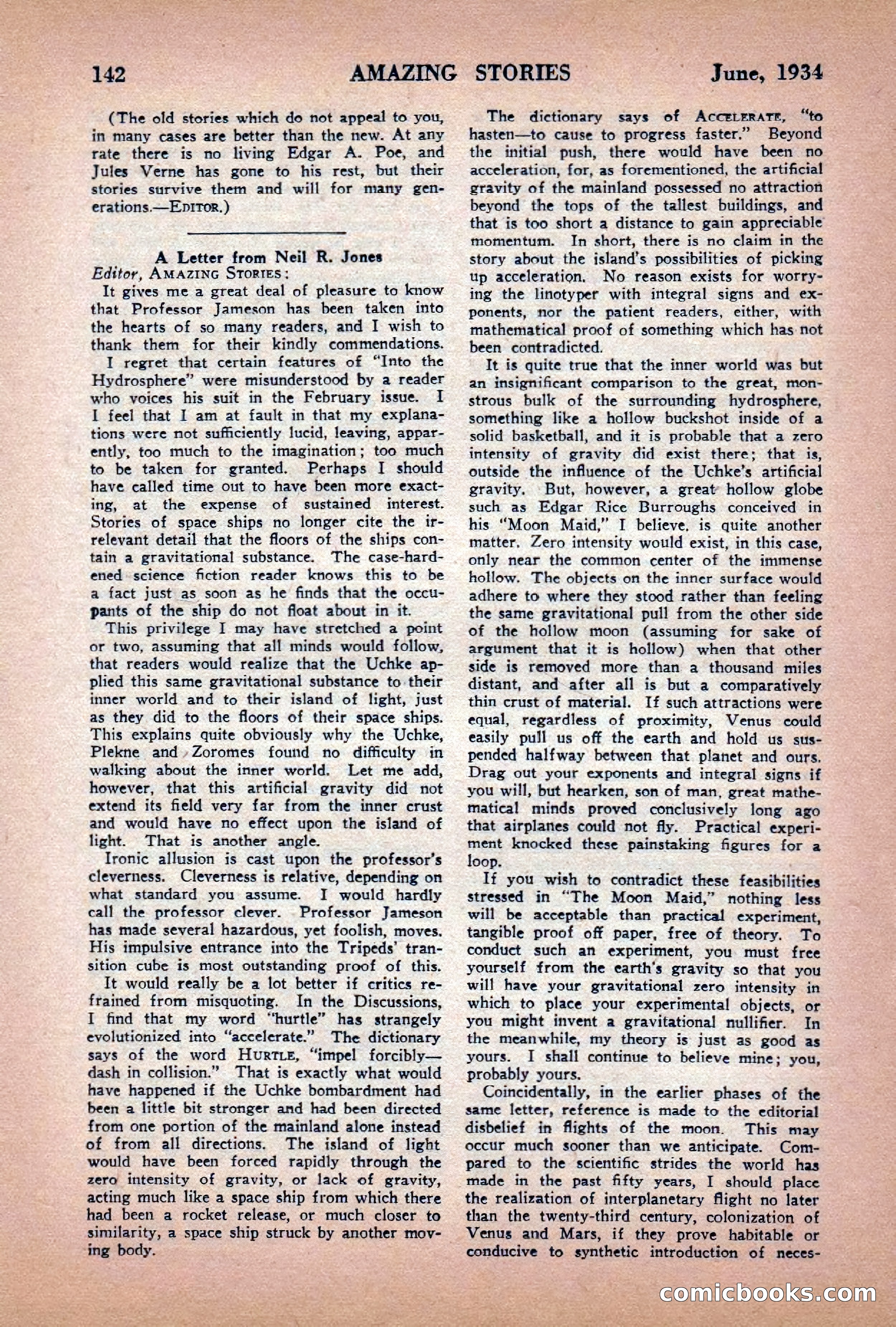 Amazing Stories, June 1934 — page 144 of 148