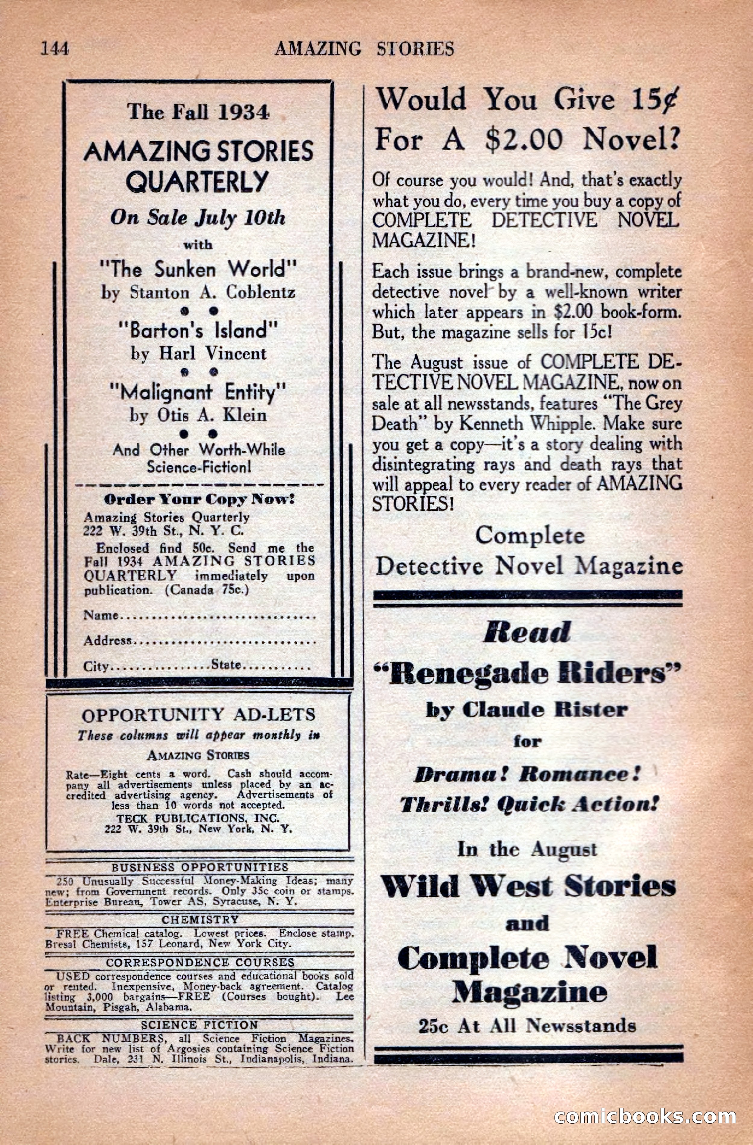 Amazing Stories, August 1934 — page 146 of 148