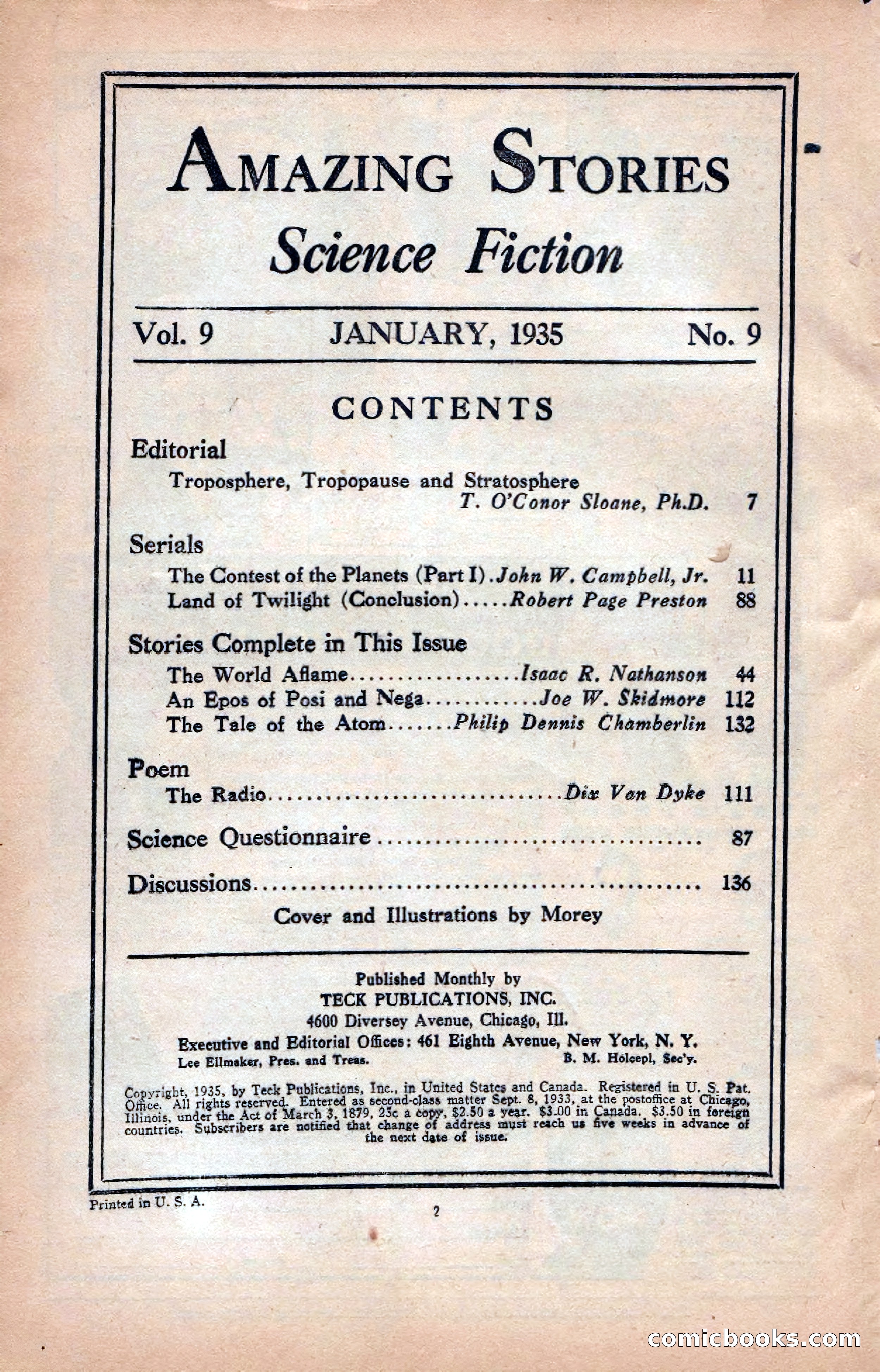 Amazing Stories, January 1935 — page 4 of 148