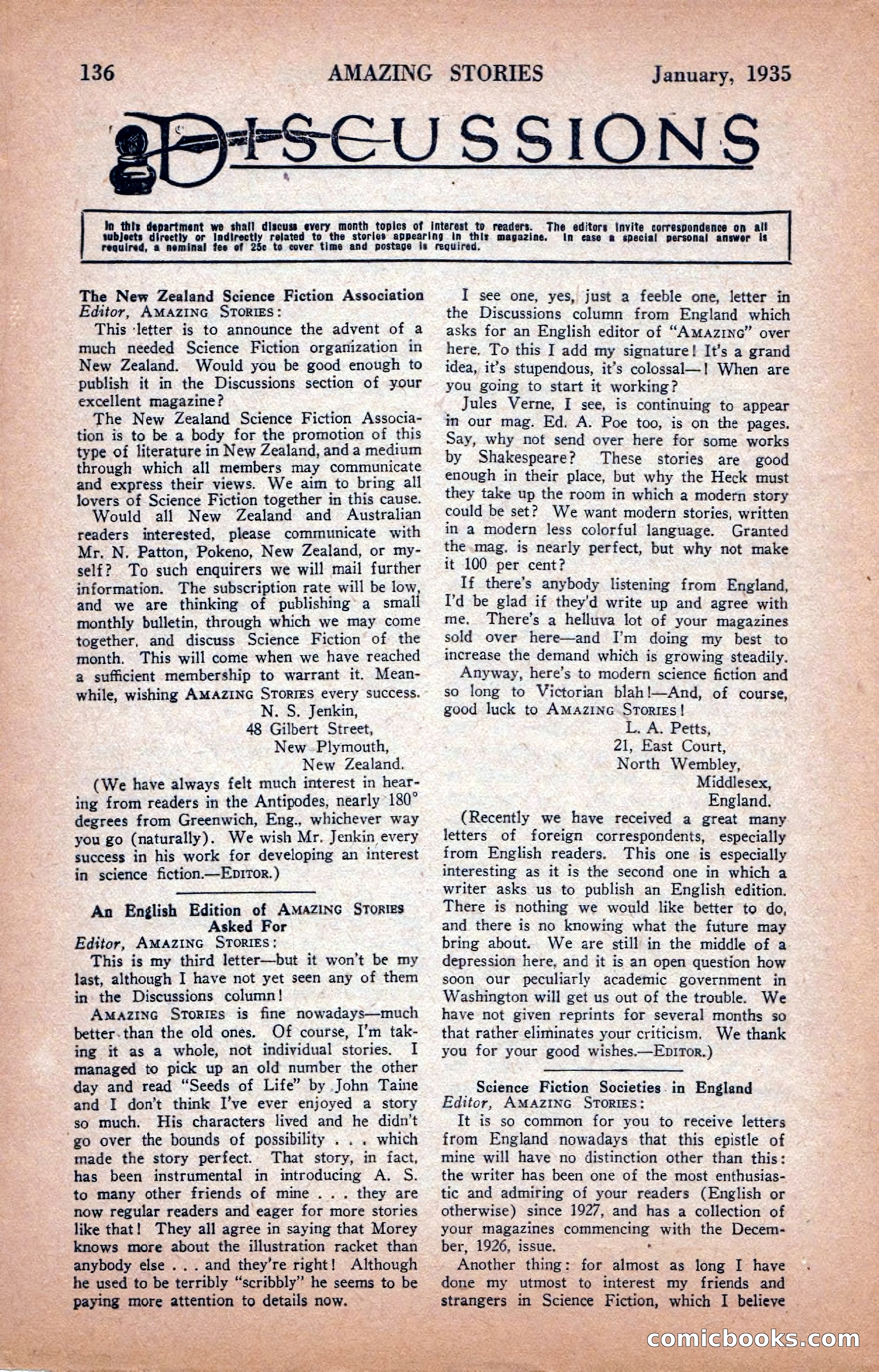 Amazing Stories, January 1935 — page 138 of 148