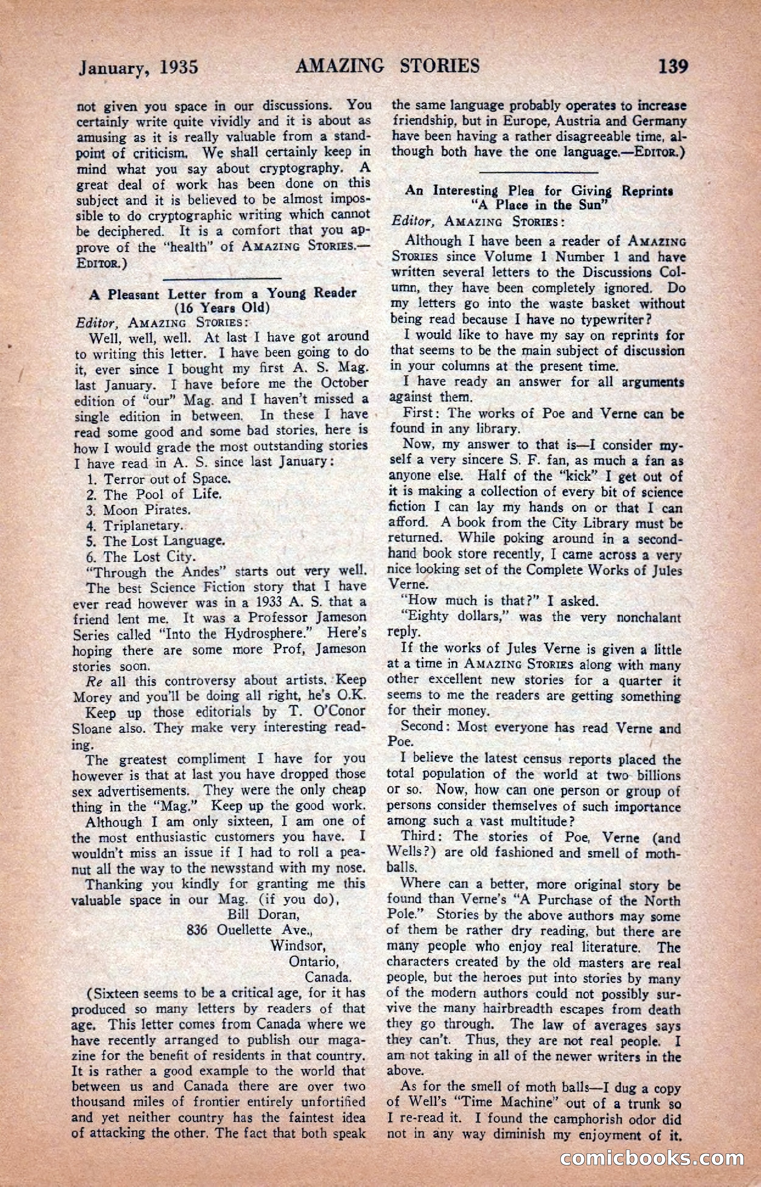 Amazing Stories, January 1935 — page 141 of 148