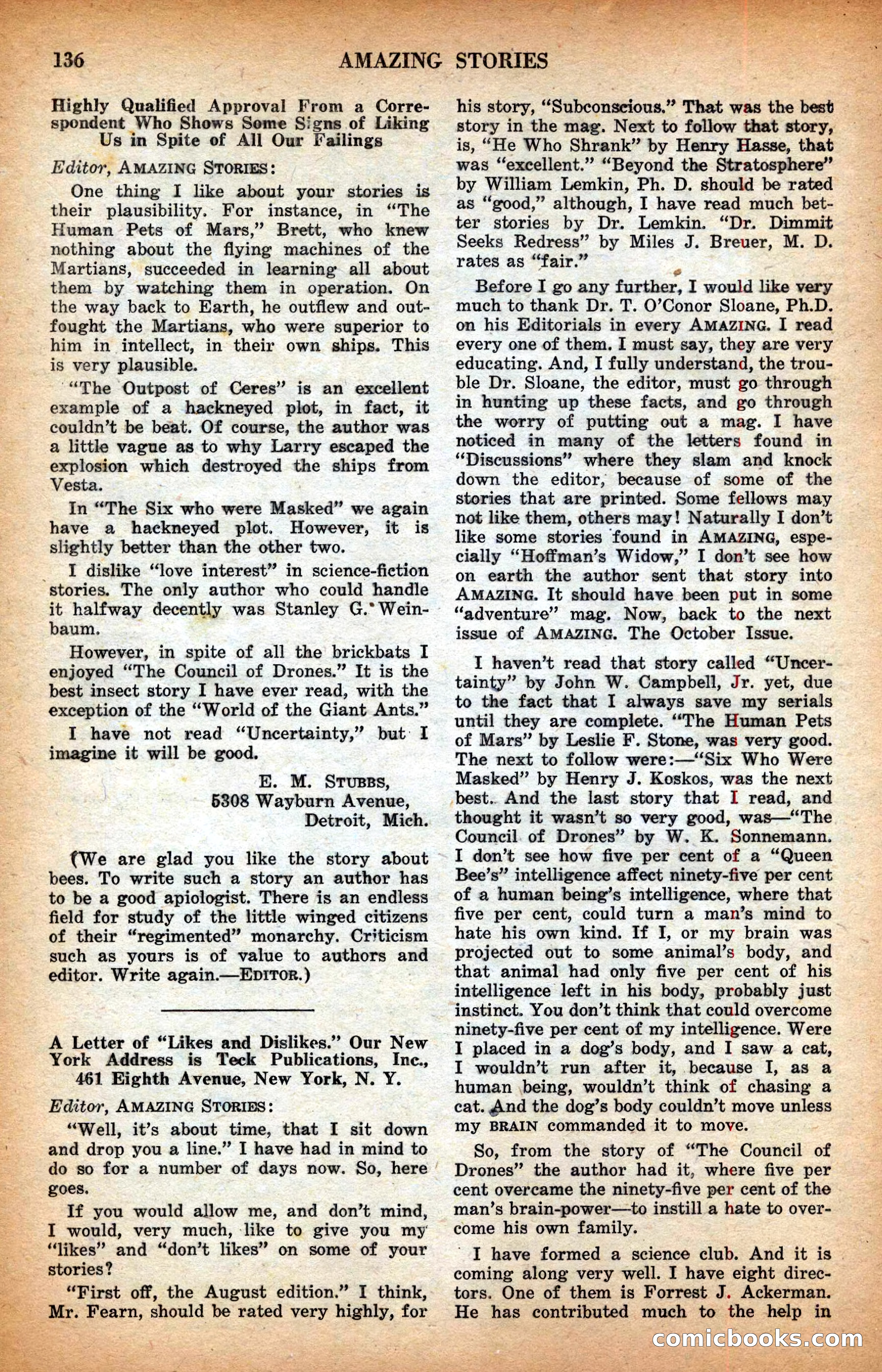 Amazing Stories, February 1937 — page 138 of 148