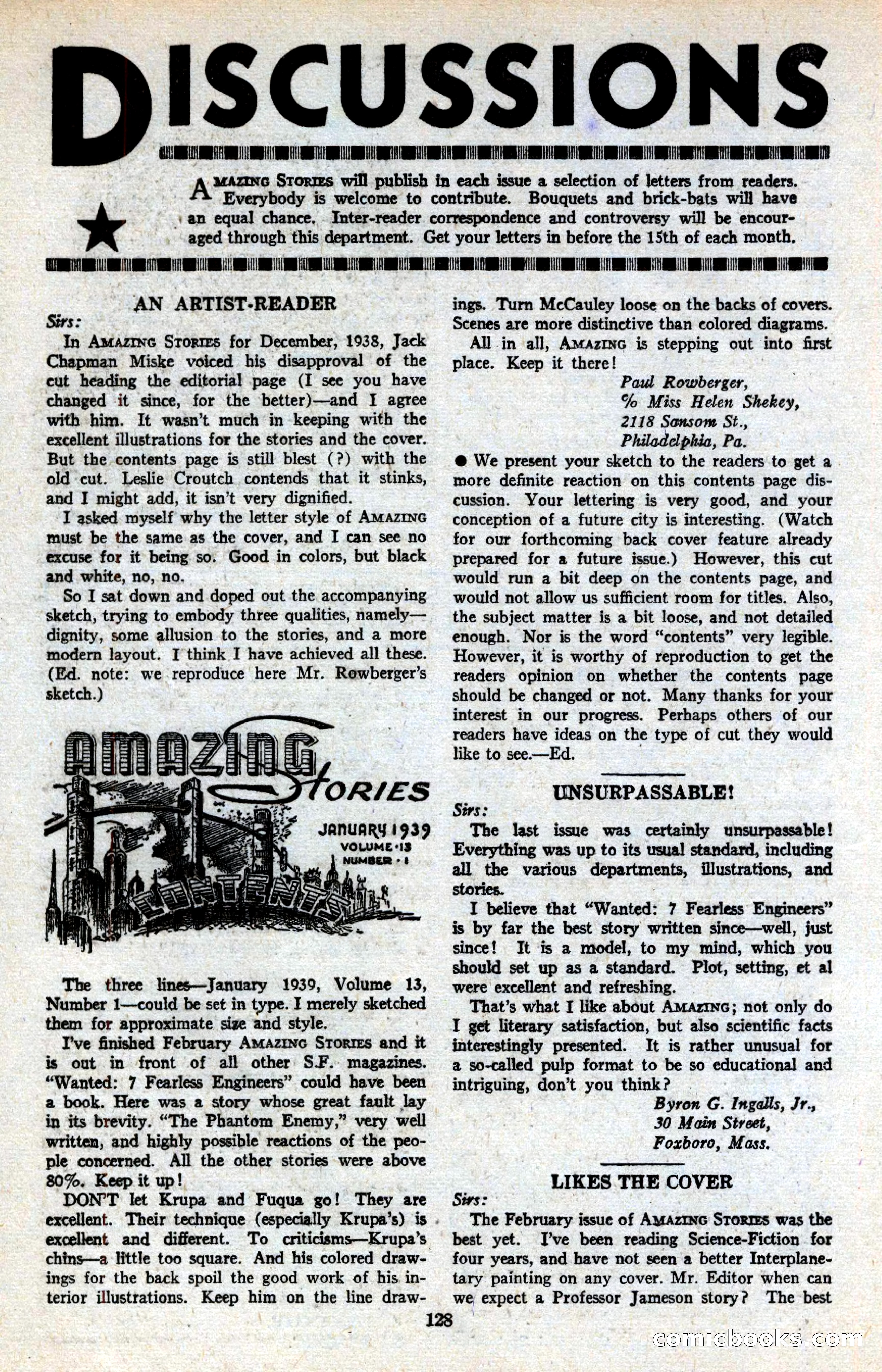 Amazing Stories, March 1939 — page 129 of 149