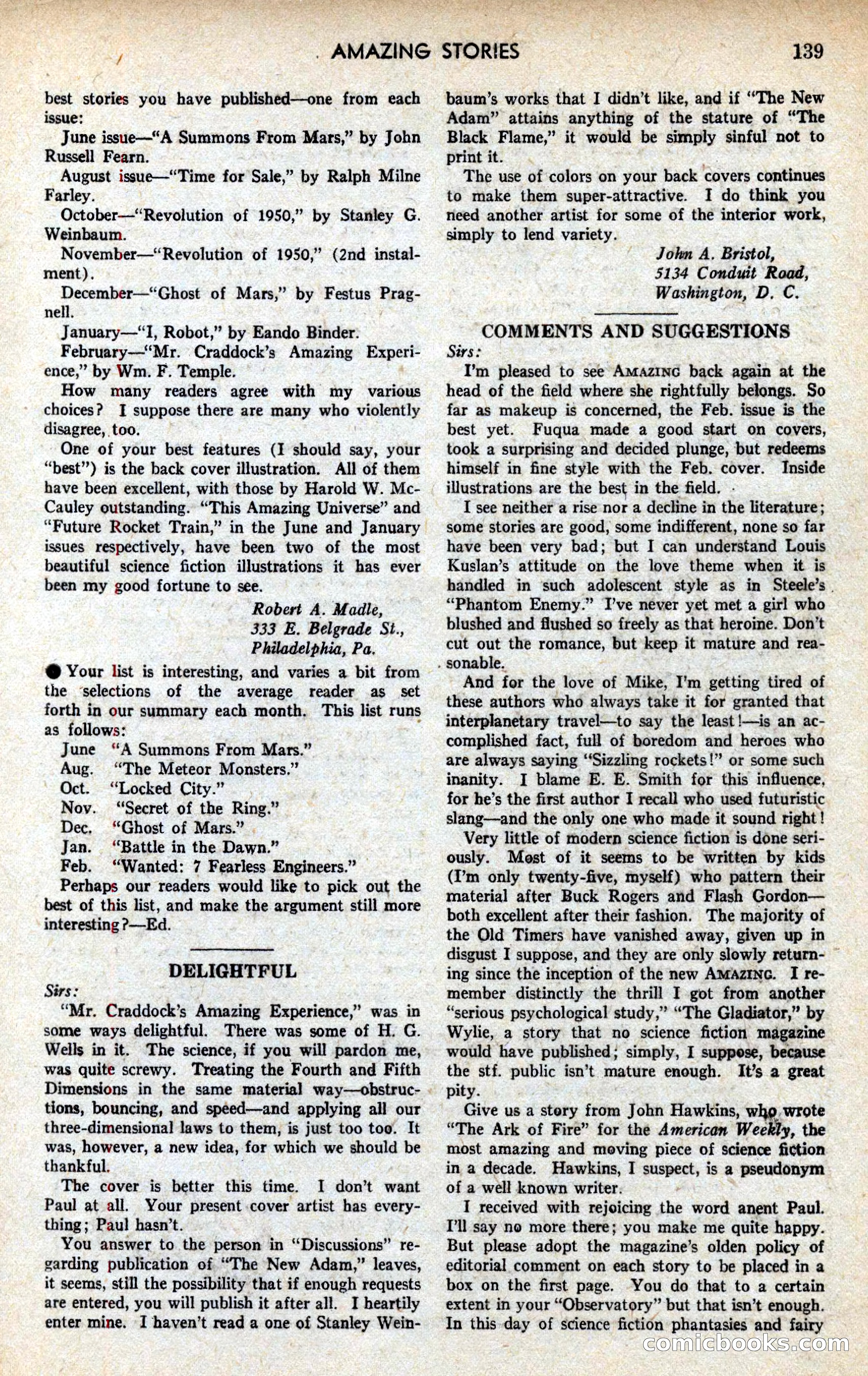 Amazing Stories, March 1939 — page 140 of 149