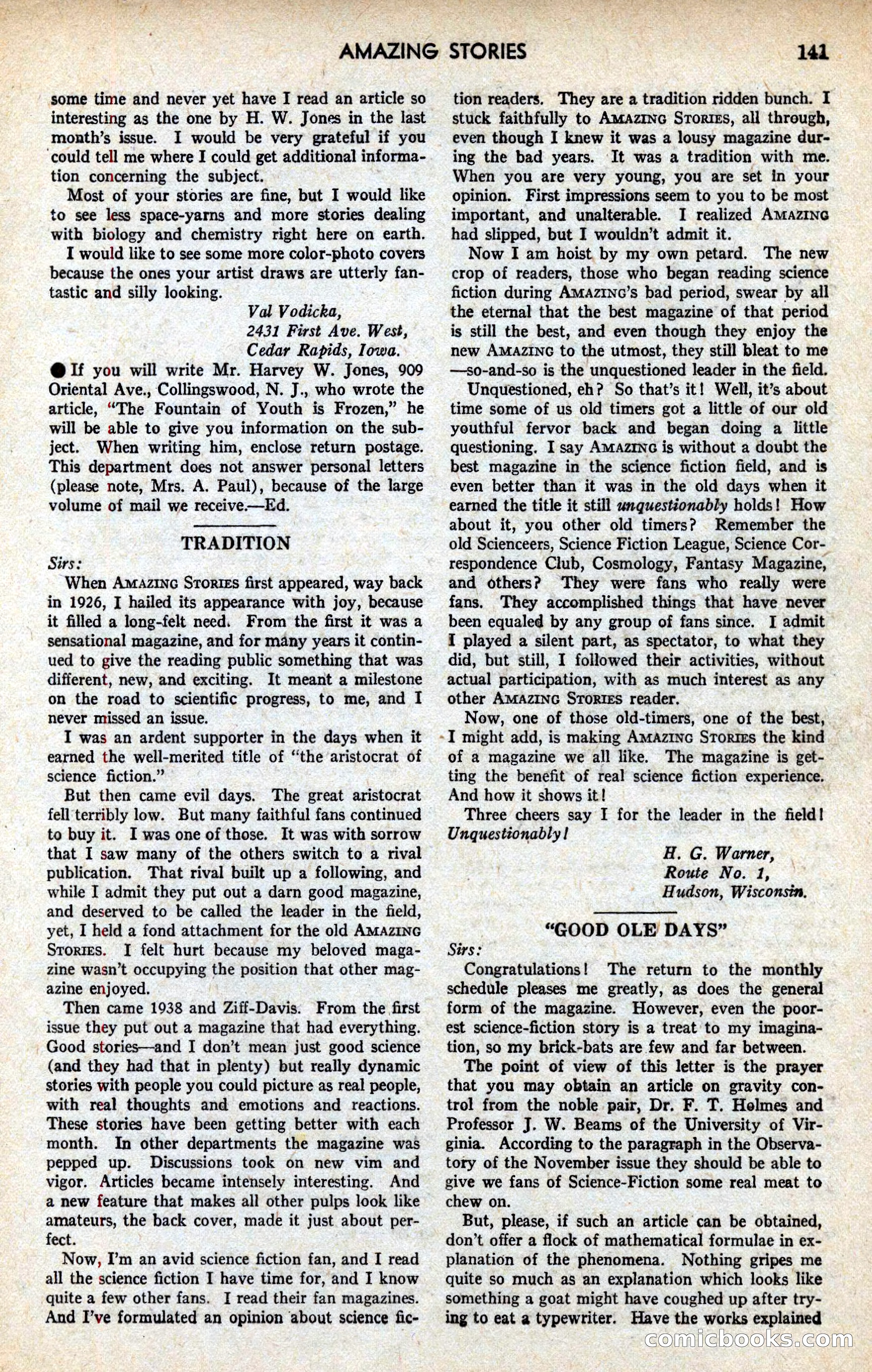 Amazing Stories, March 1939 — page 142 of 149