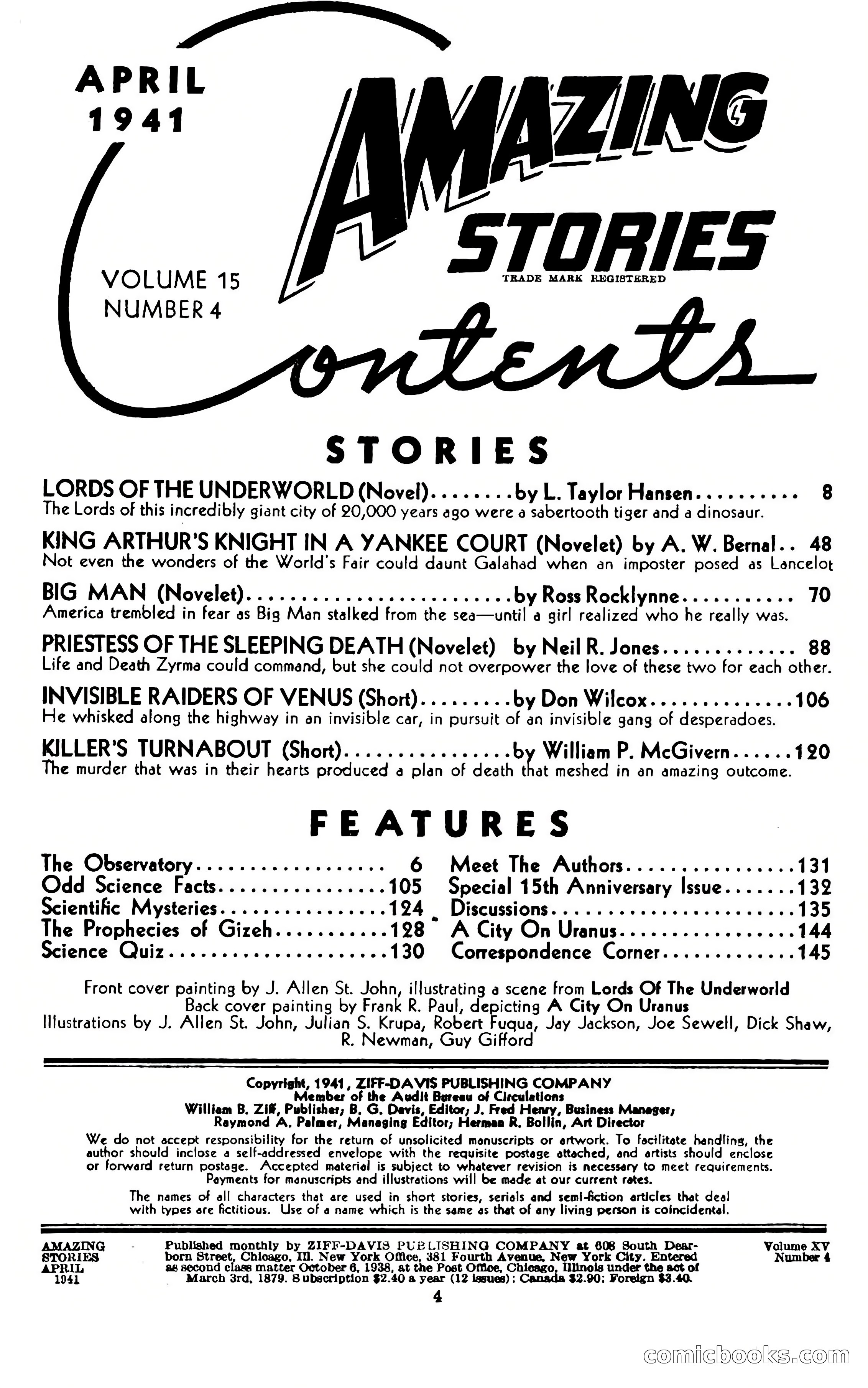 Amazing Stories, April 1941 — page 4 of 148